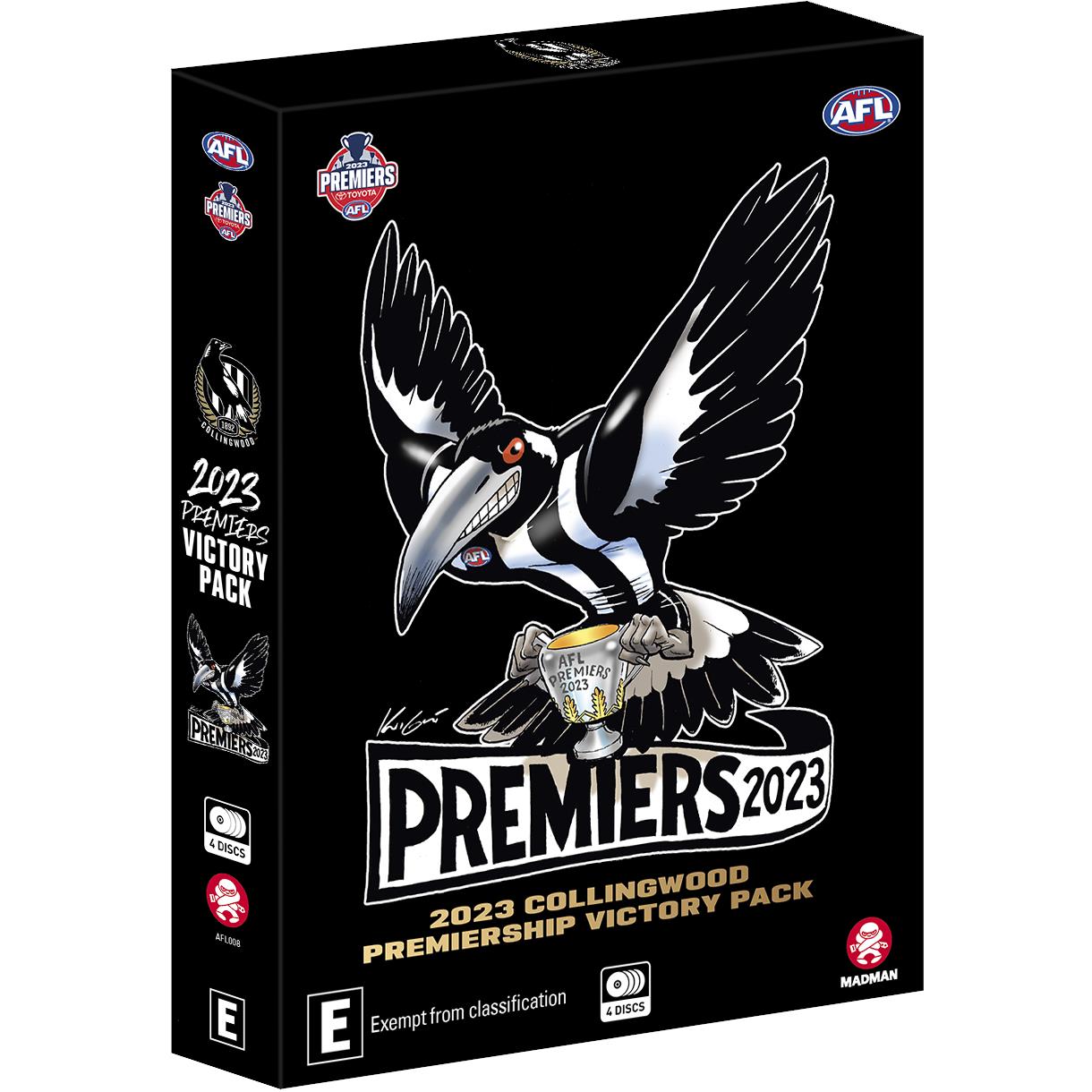 2023 AFL Premiers Collingwood Magpies Championship Victory Pack - Official Merchandise for Sports Fans & Team Supporters | Perfect for Game Day, Tailgating & Home Decor