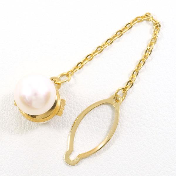 18K Yellow Gold Pearl Pin Brooch - Elegant Alloy Jewelry for Women, Perfect for Weddings, Parties & Special Occasions