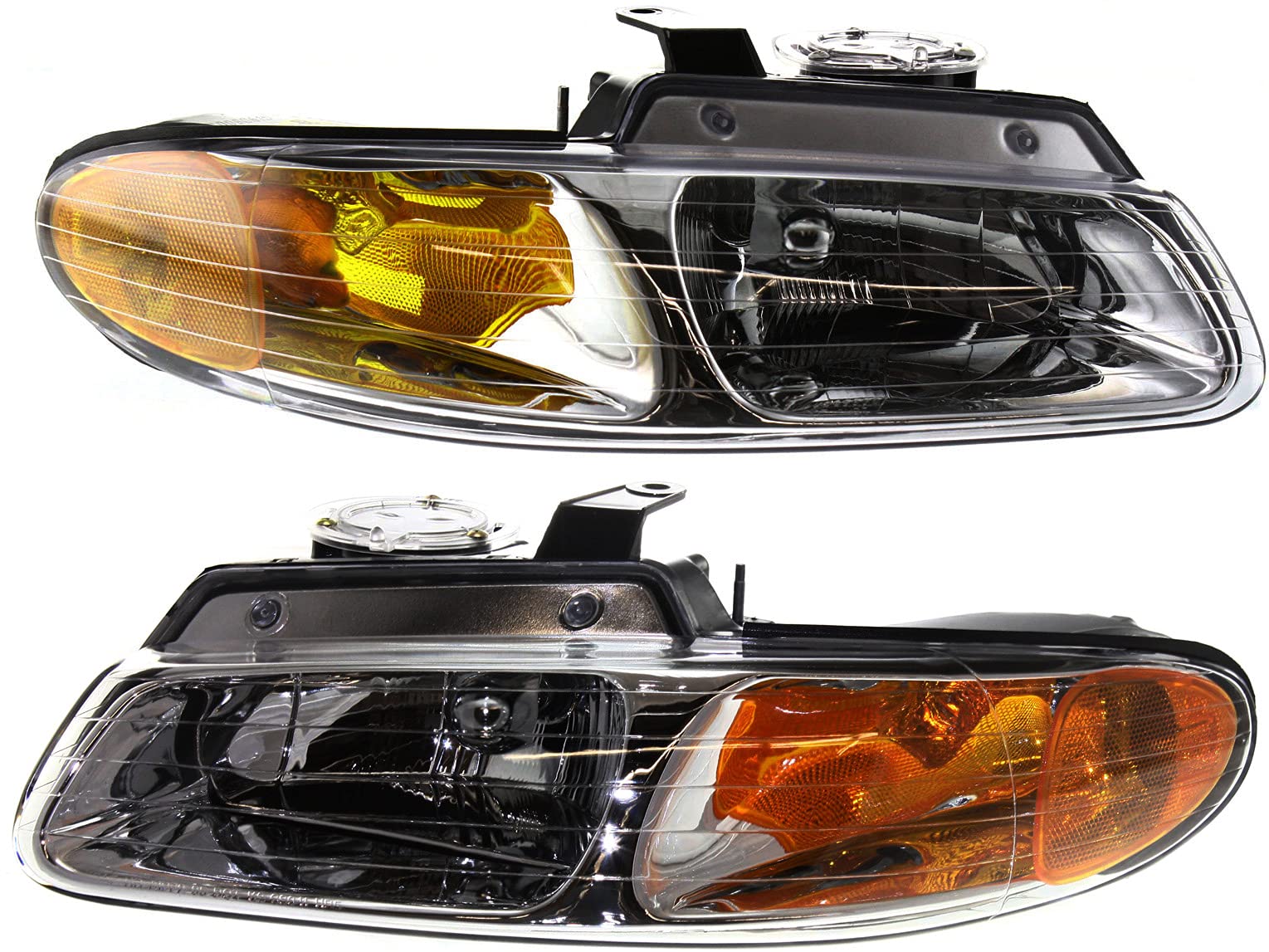 **Garage-Pro Driver & Passenger Side Headlight Replacement for Dodge Grand Caravan 1996-1999 | Compatible with Halogen Models (Excluding Quad Lights) | Includes Bulbs | Replaces #4857041AB & #4857040AB | Perfect for Night Driving & Enhanced Visibility**