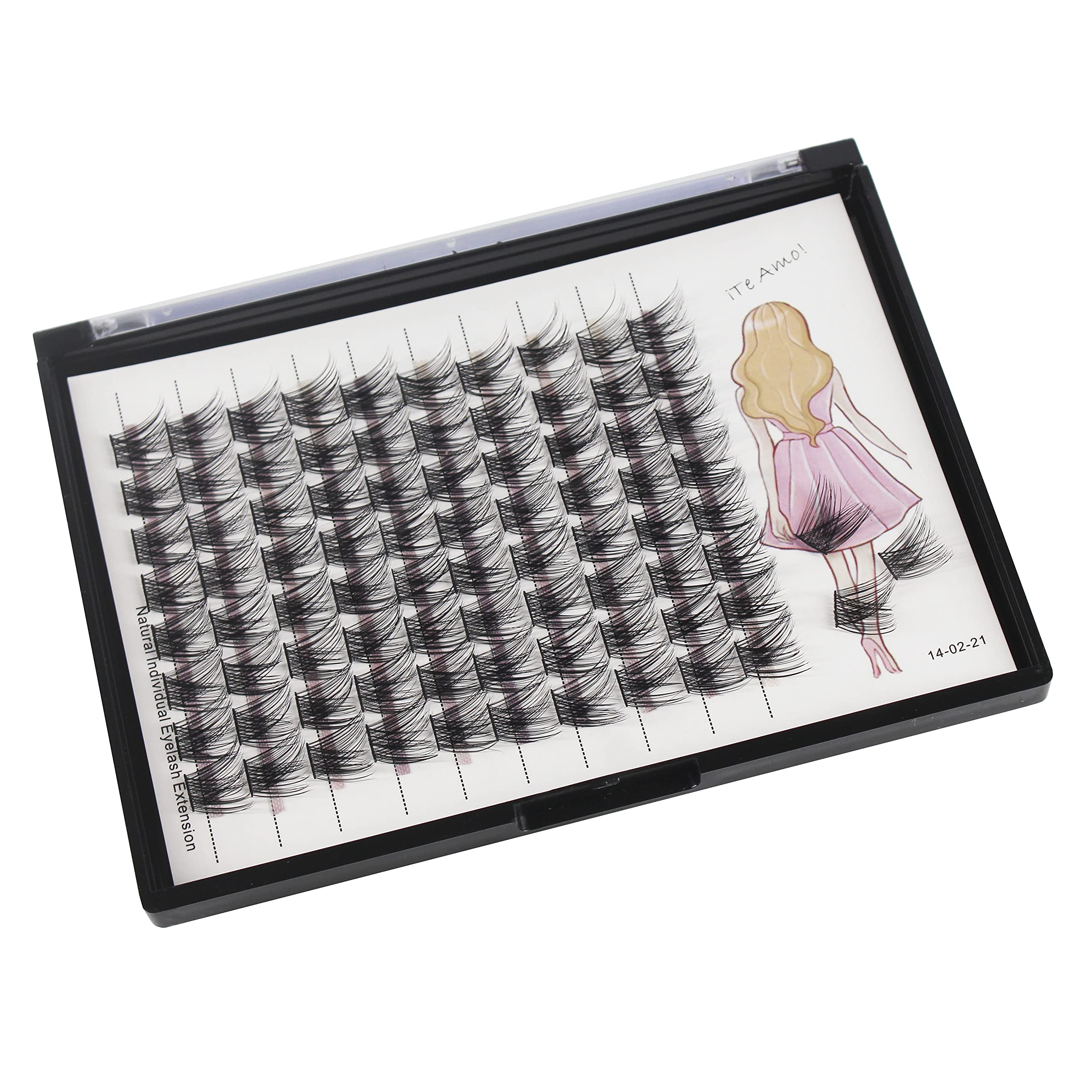 8-16mm MIX D Curl Mink Cluster Eyelash Extensions - Natural 3D Russian Volume Faux Lashes for Individual Lash Makeup | Perfect for Bridal, Party & Daily Wear