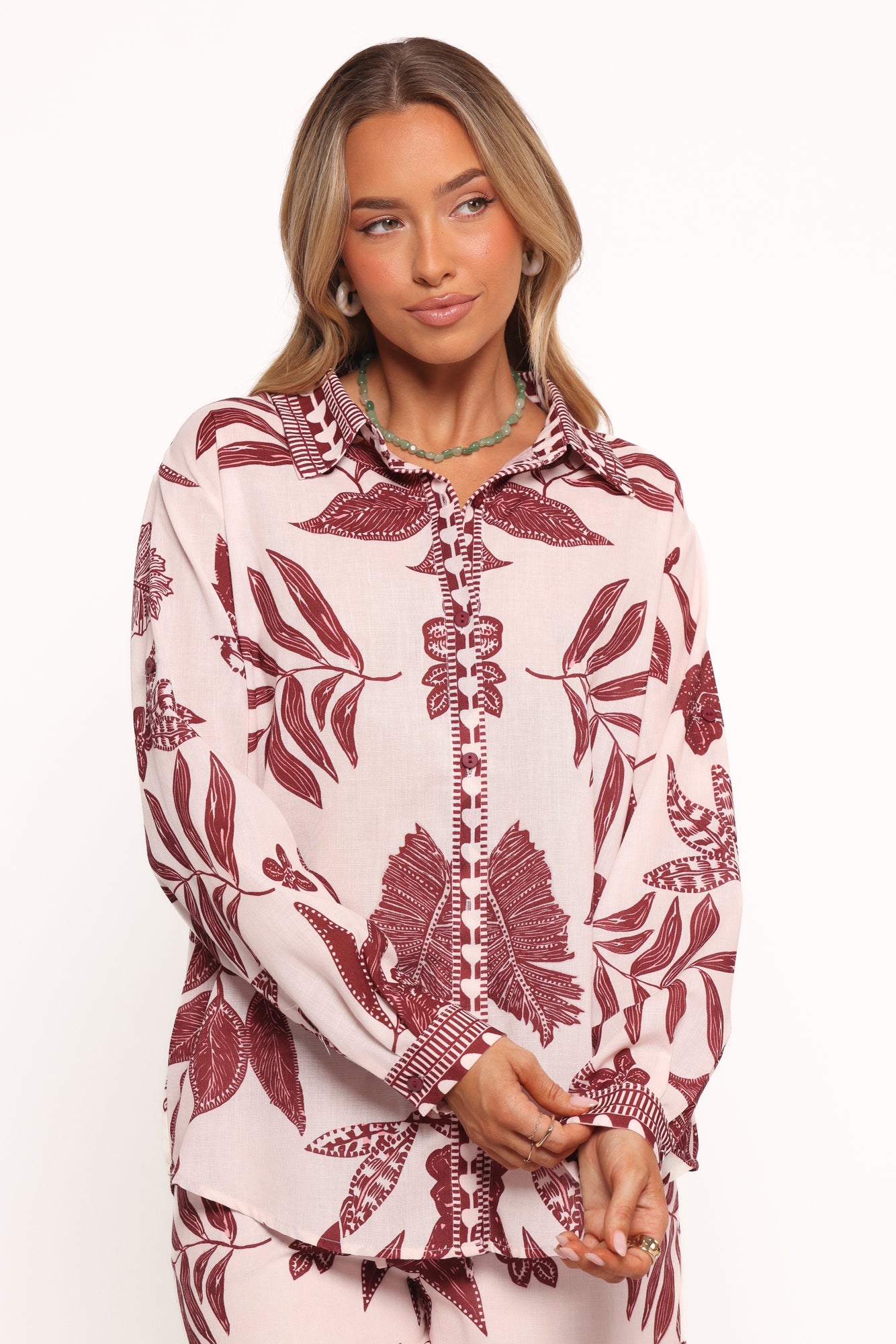 Karva Top Women's Fashion Leaf Print Blouse - Stylish & Comfortable for Casual Wear, Office, and Summer Outfits