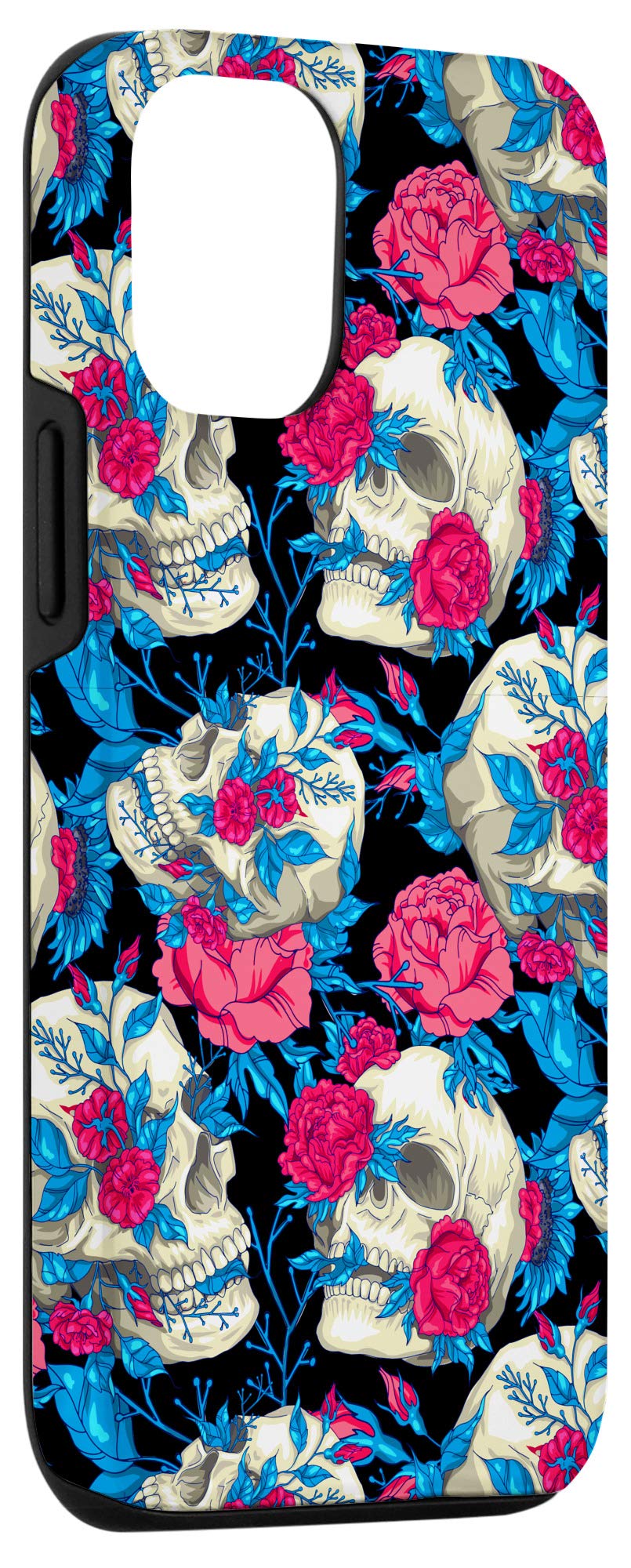 iPhone 12/12 Pro Sugar Skull Case - Day of The Dead Dia De Los Muertos Protective Phone Cover | Perfect for Halloween, Mexican Culture Celebrations & Unique Gift Giving