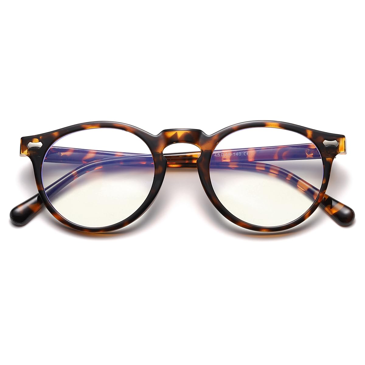 JOVAKIT Blue Light Blocking Glasses for Women & Men - Retro Round Frame Computer Glasses, Anti-Eyestrain, UV Protection - Perfect for Gaming, Office Work & Screen Time