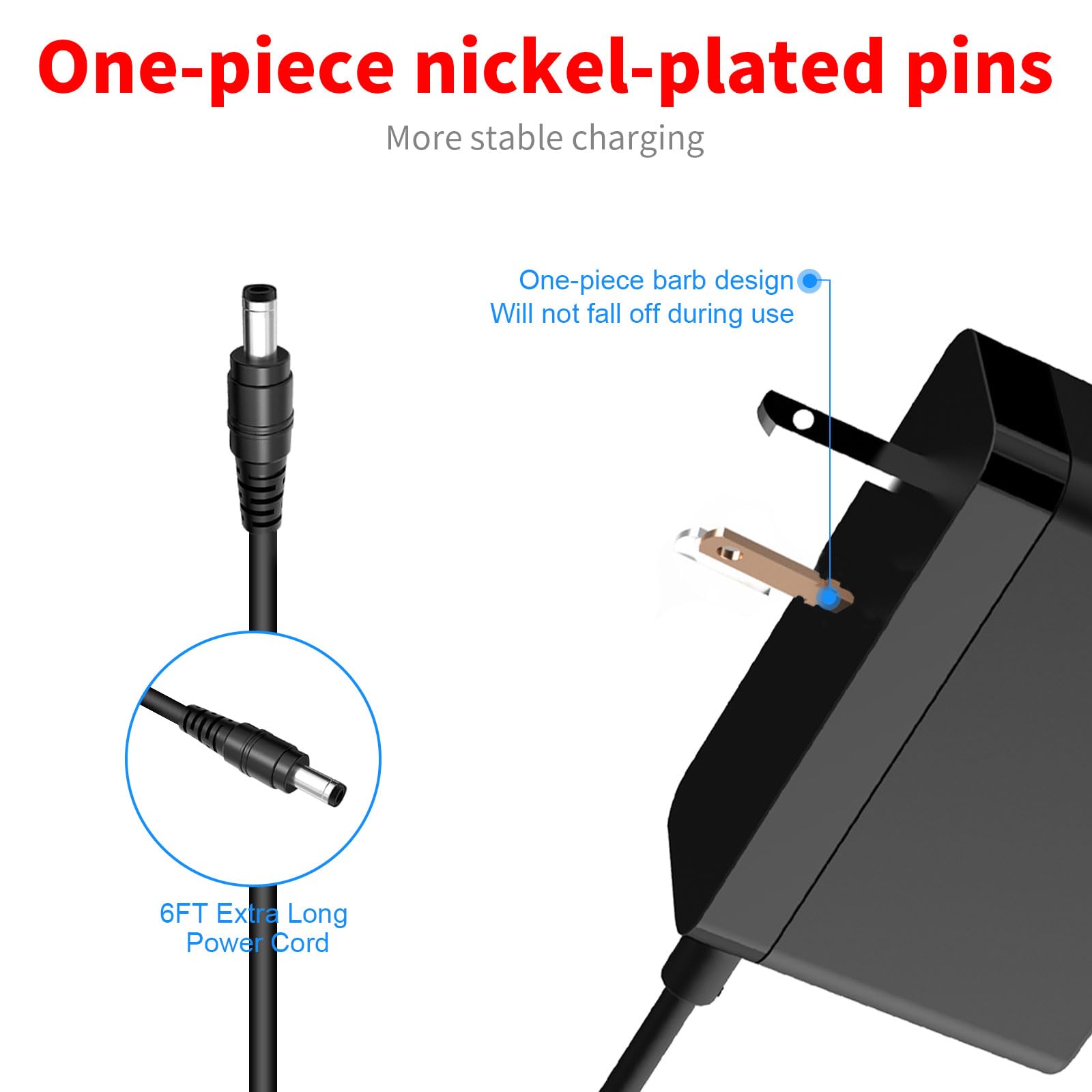 Bissell Pet Stain Eraser Plus 3181 3180 3182 Replacement Charger - MEROM Power Cord Compatible with Bissell Carpet Cleaner Vacuum (Model 1627267) - Perfect for Home Pet Stain Removal & Carpet Cleaning