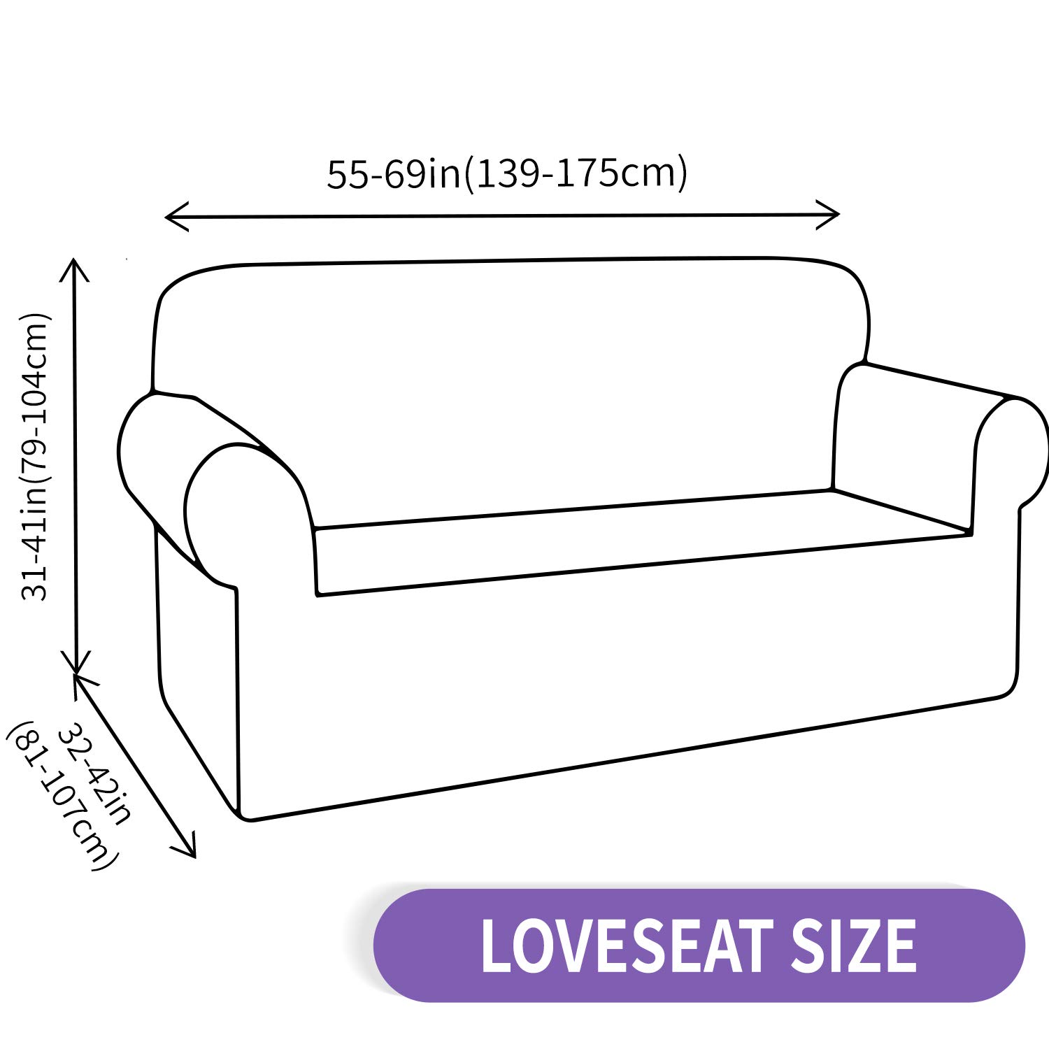 Stretchable Spandex Loveseat Slipcover - Pet Friendly, Non-Slip Sofa Cover for Furniture Protection (Wine Red) - Perfect for Living Room, Apartment, and Pet Owners