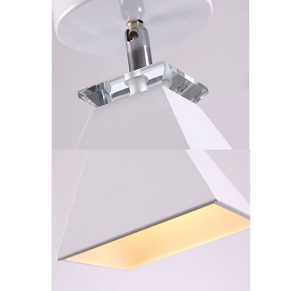 Macaron Ceiling Light - Industrial Chandelier with Metal Shade, Semi Flush Mount Lighting Fixture, Nordic Style for Hallway, Corridor & Aisle - Perfect for Dining Room, Bedroom & Living Room Decor