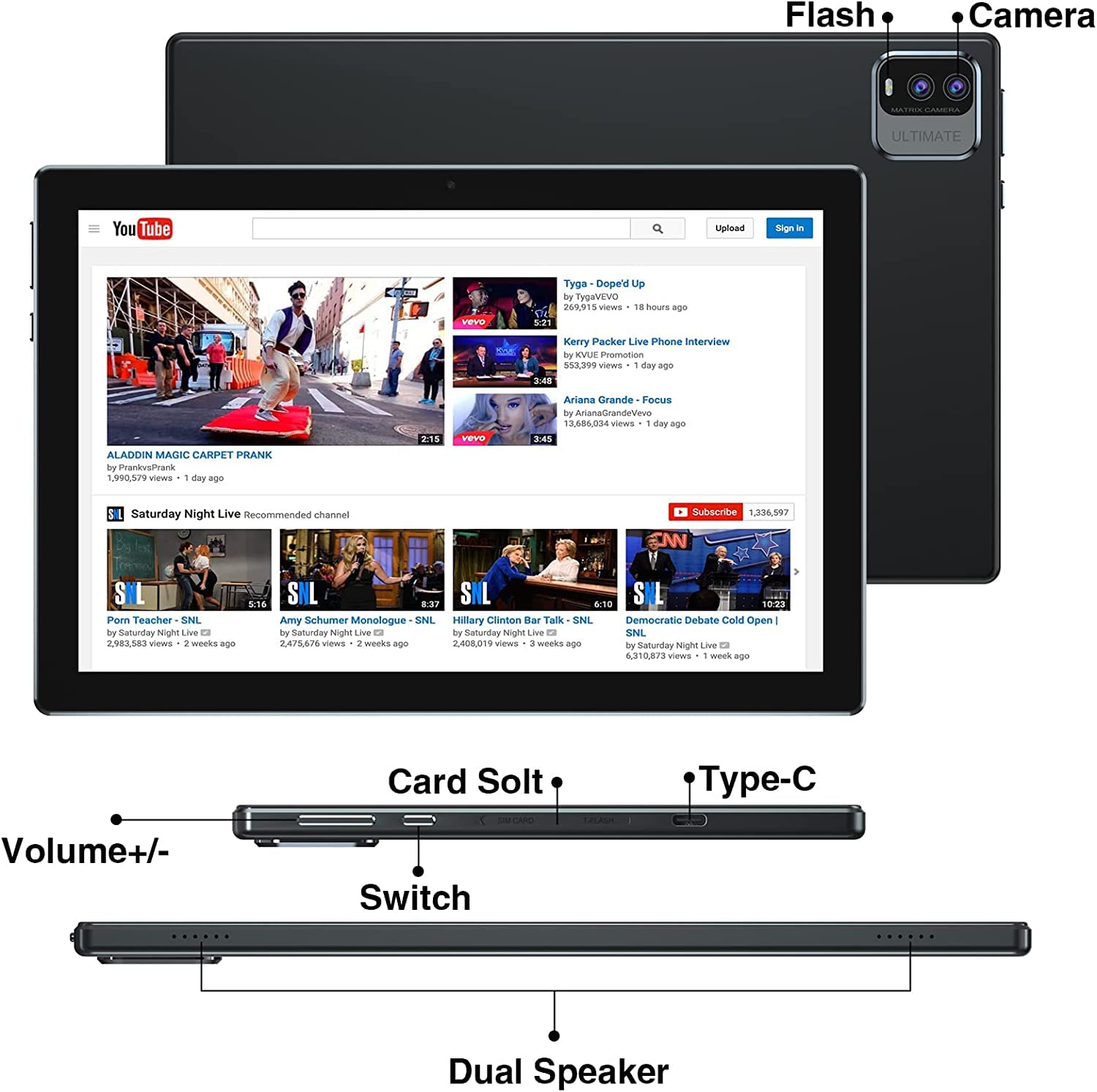 2024 Newest 10 Inch Android 13 Tablet - 12GB RAM 128GB ROM (1TB Expandable) 2-in-1 Laptop with Keyboard, Quad-Core 2.0GHz Processor, HD Screen, 5G WiFi 6, BT 5.0, 8MP Camera - Perfect for Work, Study & Entertainment