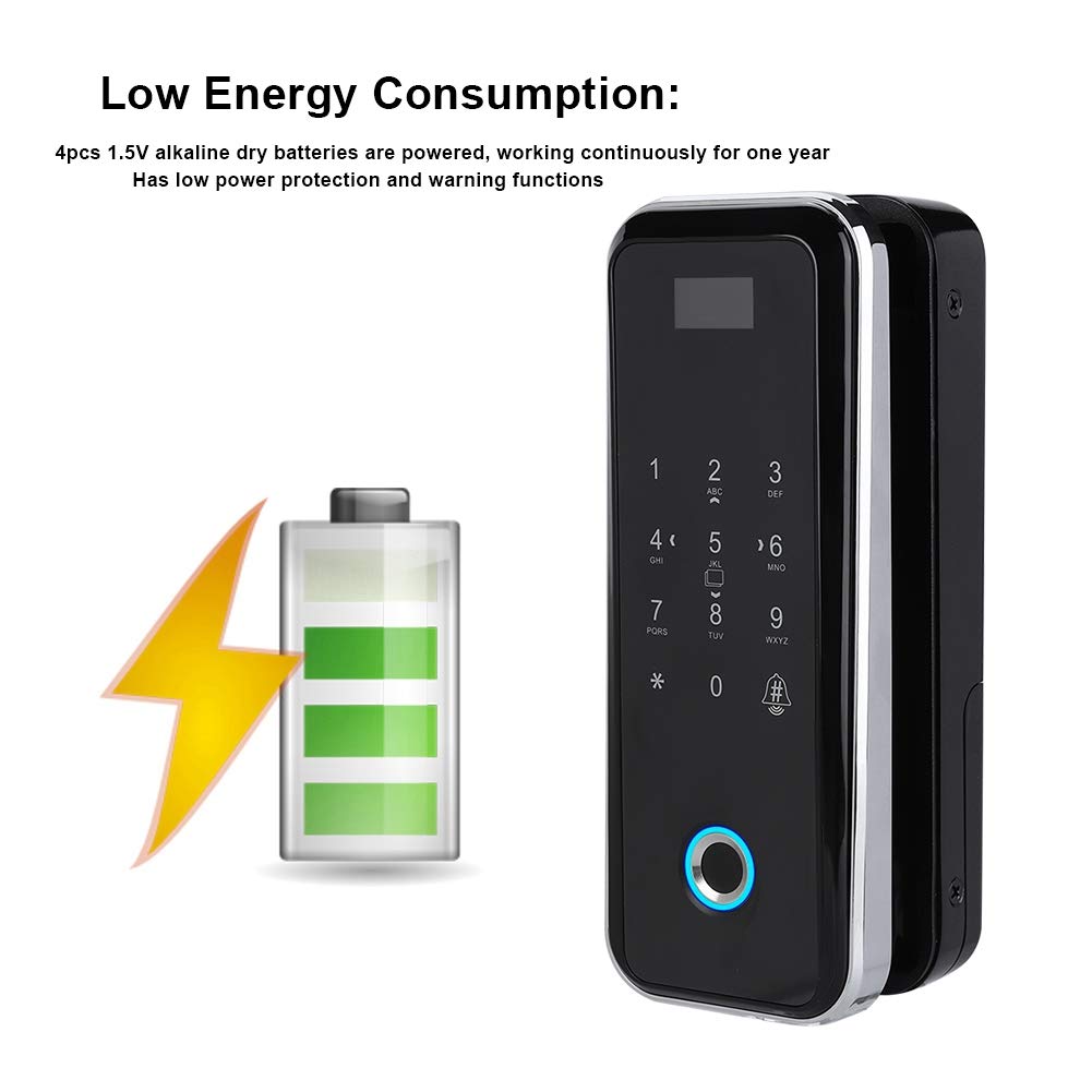 Smart Fingerprint Door Lock with Keypad - Electronic Keyless Entry, Remote Control & Password Access for Home Security - Ideal for Apartments, Offices & Glass Doors