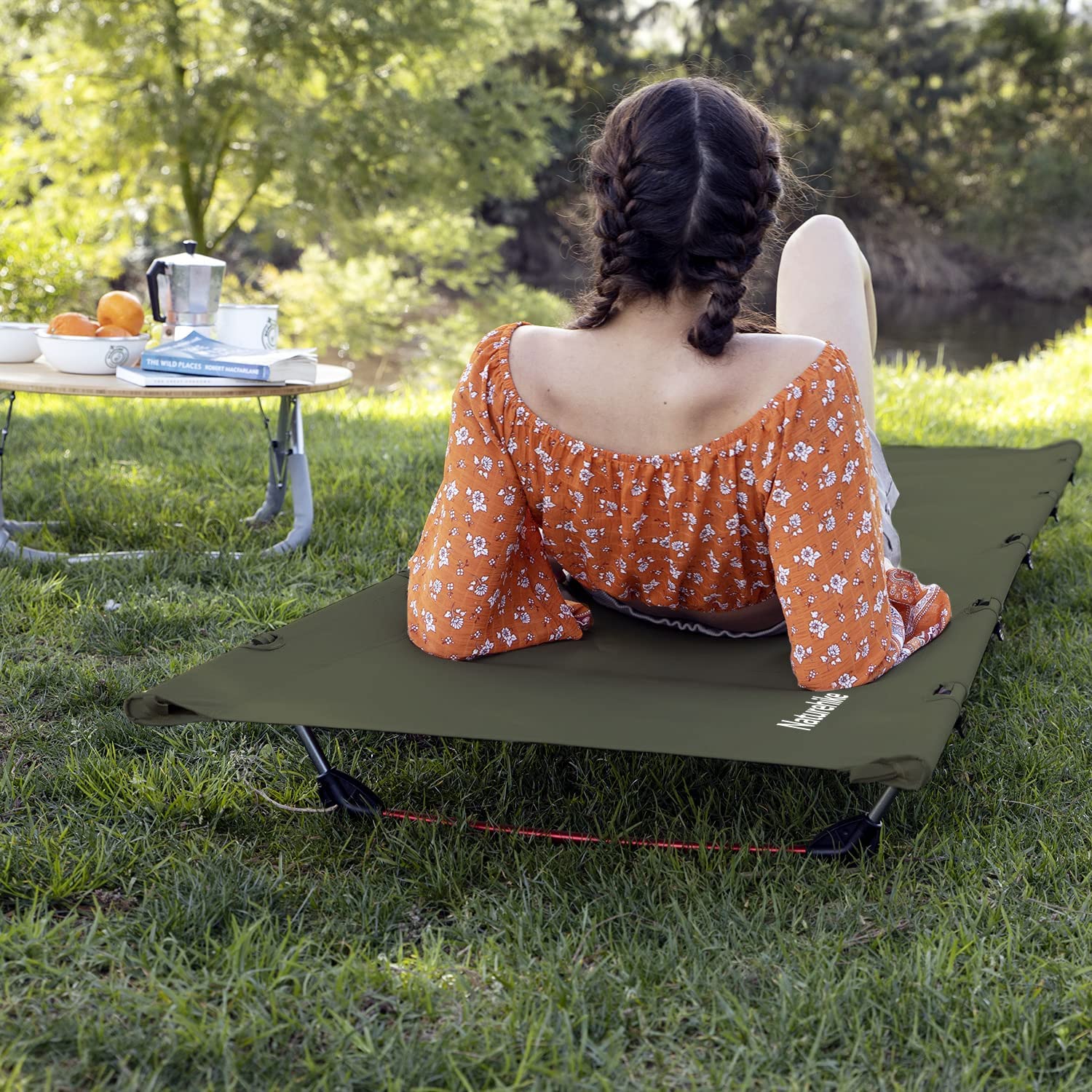 Naturehike Ultralight Folding Camping Cot Bed - Portable Compact Sleeping Cot for Adults, Supports 330 lbs - Perfect for Camping, Hiking, Backpacking & Outdoor Adventures