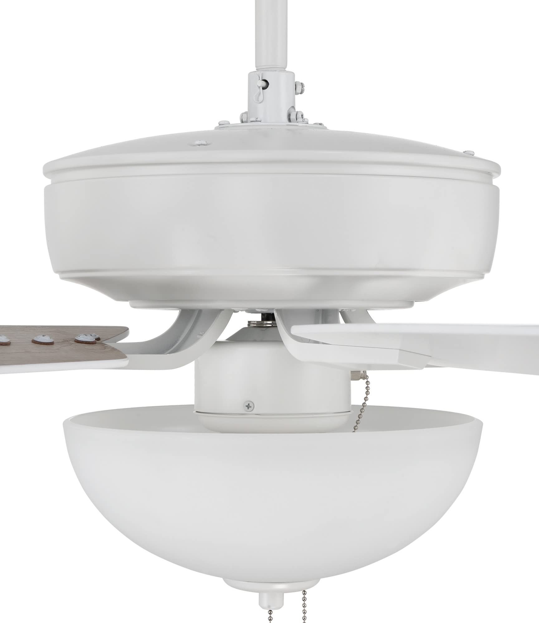 Craftmade P211BNK5-52DWGWN 52-Inch Indoor Ceiling Fan with LED Light Kit, 5 Reversible Driftwood/Grey Walnut Blades, Brushed Nickel Finish - Perfect for Living Room, Bedroom, and Office Spaces