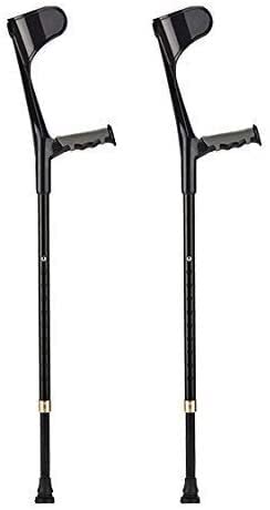 Adjustable Forearm Crutches (1 Pair) - Lightweight Aluminum Arm Cuff Crutches with Comfortable Wrist Handle for Standard & Tall Adults - Ideal for Mobility Support, Injury Recovery & Daily Assistance