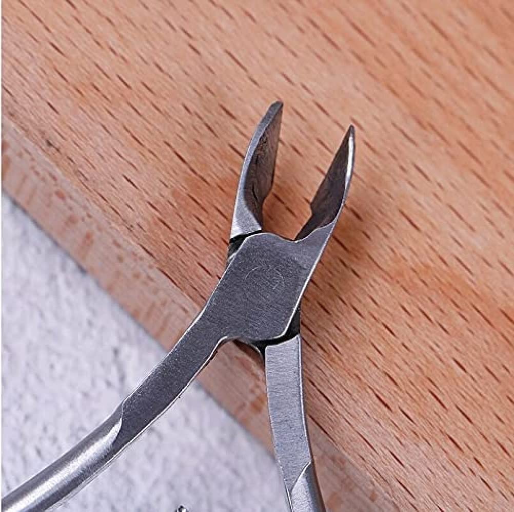 ZAUKY Professional Toe Nail Correction Nippers - Stainless Steel Clipper Cutters for Dead Skin & Dirt Removal - Pedicure Care Tool (Silver) - Perfect for Home Manicure, Salon Use & Foot Care Routine
