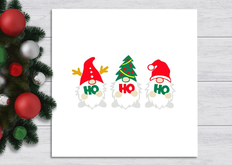 HO HO HO Christmas Silk Screen Stencils - Reusable Self-Adhesive Mesh Stencils for DIY Wood Signs, Fabric Painting, Home Decor & Chalk Paste - Perfect for Holiday Crafts, Gift Wrapping & Festive Decorations