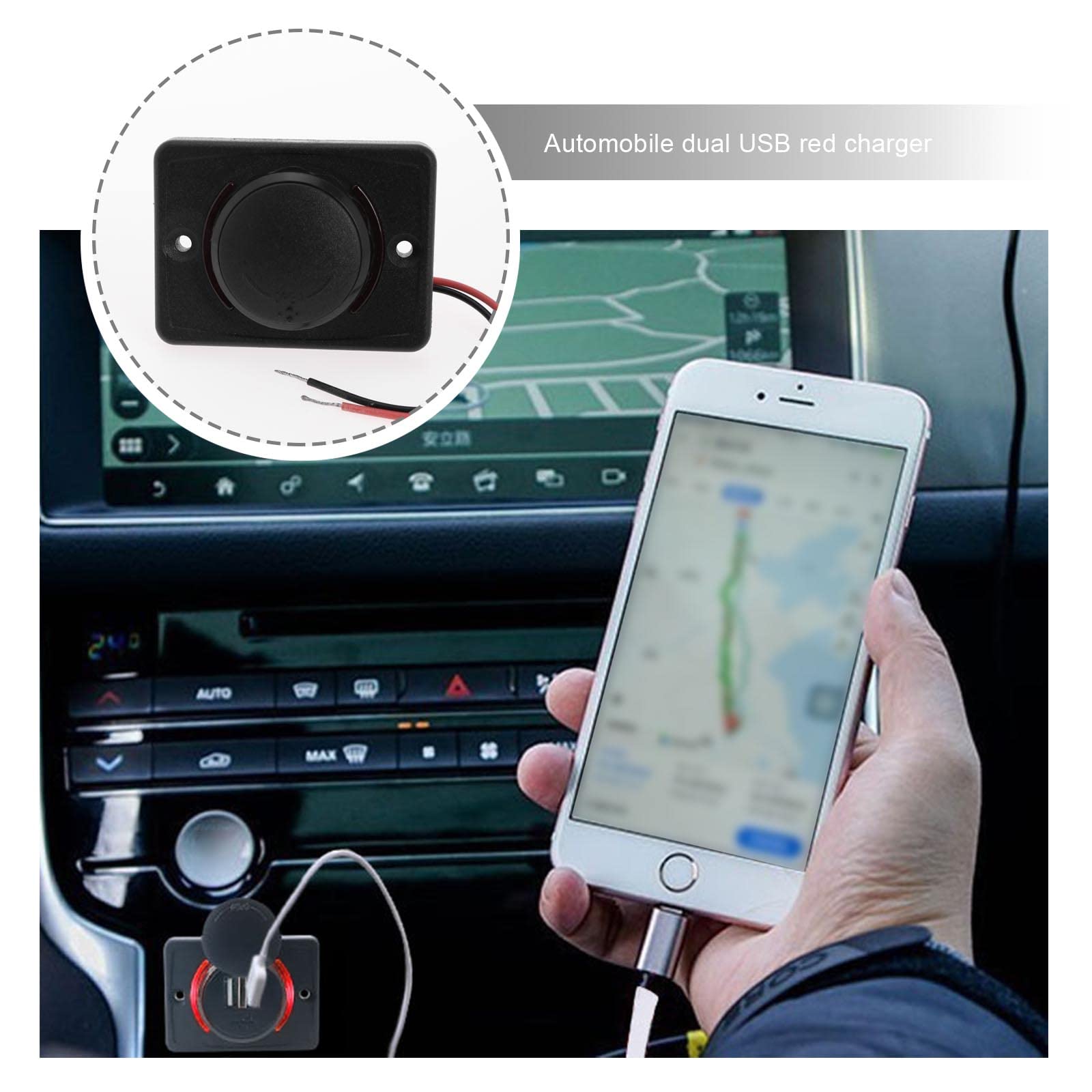 YINETTECH 2-Pack 3.1A Dual USB Car Charger Adapter - Fast Charging 2-Port 12V-24V USB Socket for iPhone, Android Phones, Tablets, GPS - Perfect for Road Trips & Daily Commute