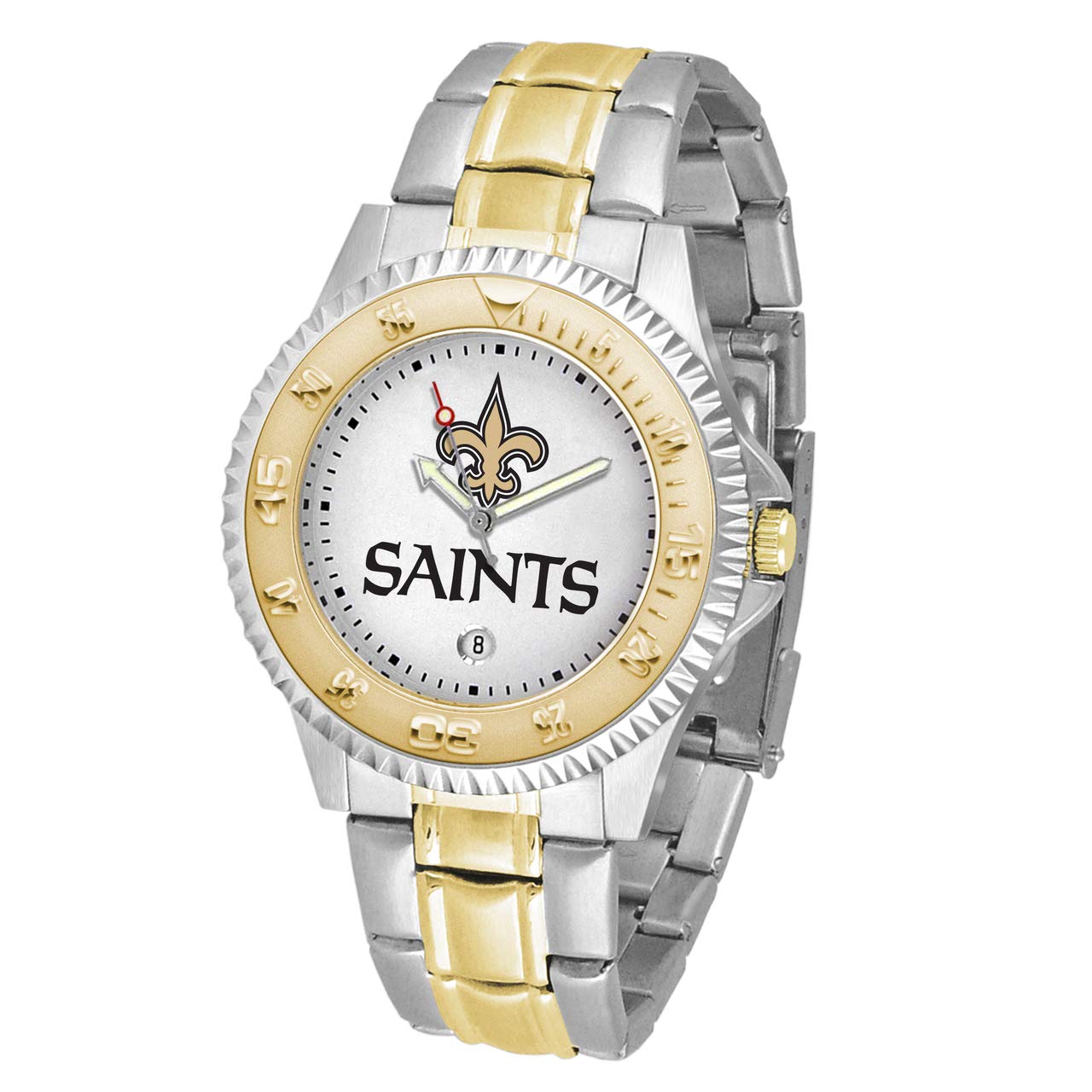 Game Time NFL Men's Two-Tone Competitor Wrist Watch - White, One Size - Perfect for Football Games, Sports Events & Casual Wear
