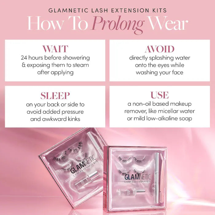 Glamnetic Magnetic Eyelash Extension Kit - Reusable Falsies with Liner for Effortless Beauty | Perfect for Parties, Weddings & Everyday Glam