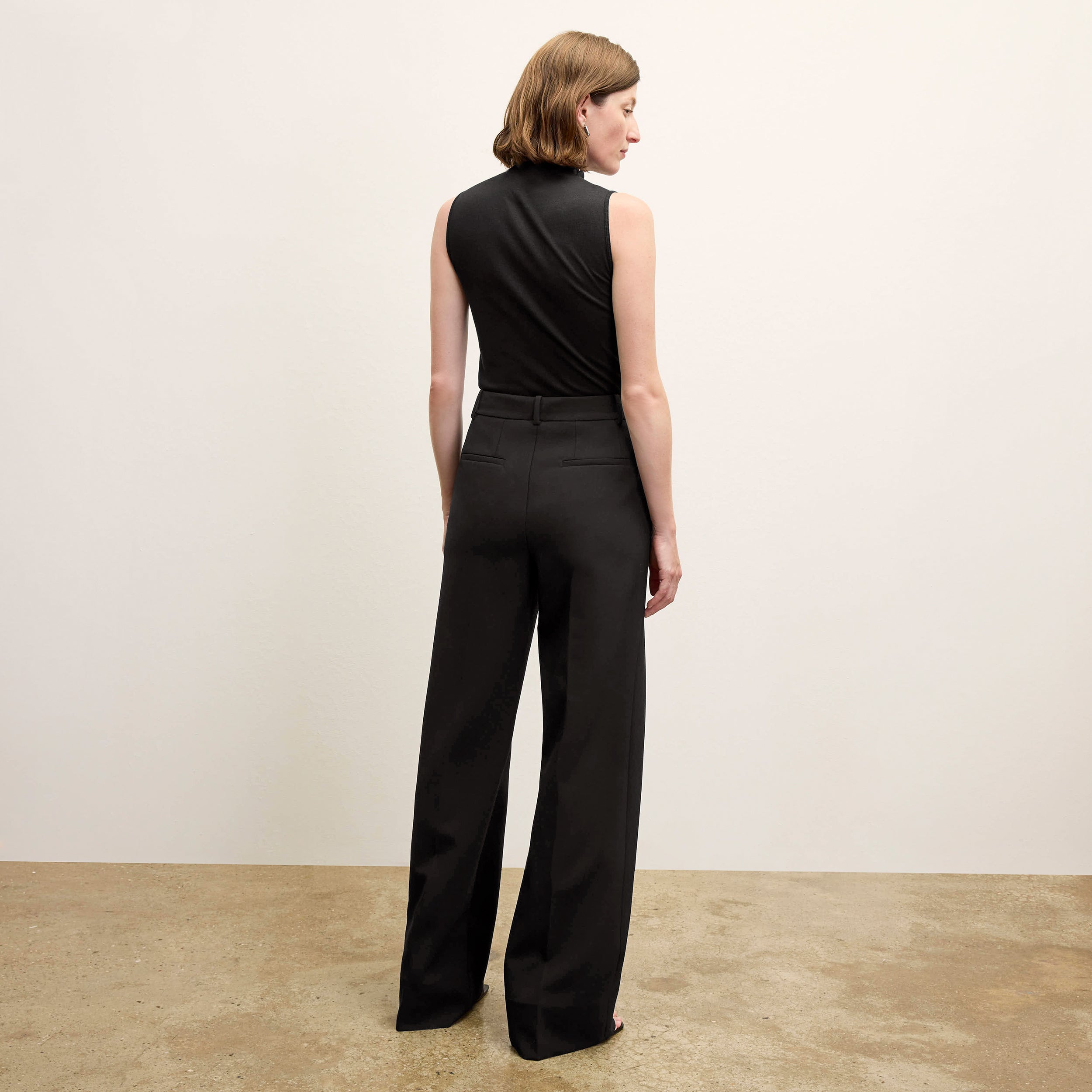 Tinsley Wide Leg Pants for Women - Stretchy Comfort Suit Pants in Black | Perfect for Office, Business Casual & Formal Wear