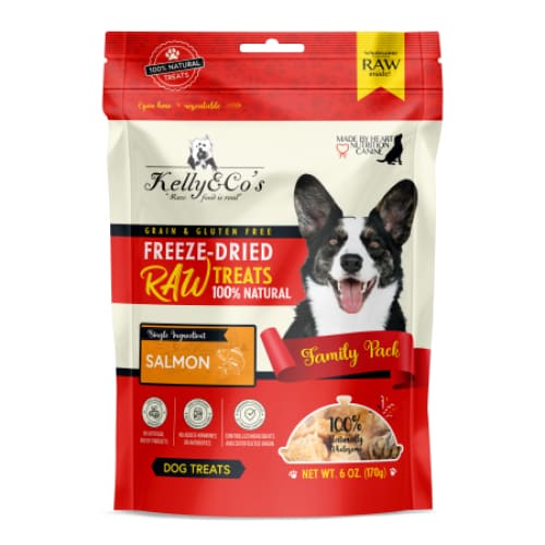 Kelly & Co's Freeze-Dried Raw Salmon Dog Treats - 170g Family Pack | High-Protein, Grain-Free Snacks for Training, Rewards & Dental Health