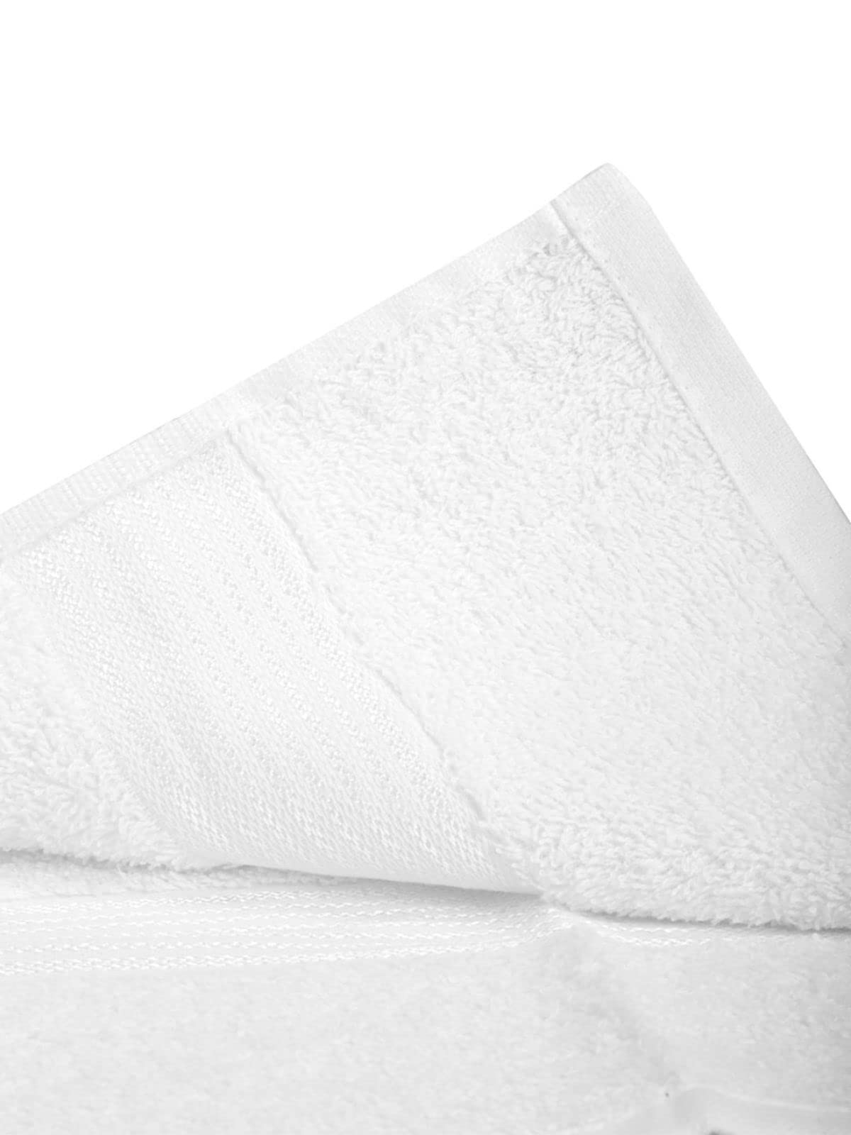 KOPA Quick Dry 100% Cotton Soft Terry Towel Set - 4 Pack Face Towels | Super Absorbent & Lightweight Bath Towels for Men, Women & Kids | Odor Free, Skin Friendly | Perfect for Gym, Travel & Daily Use - Solid White