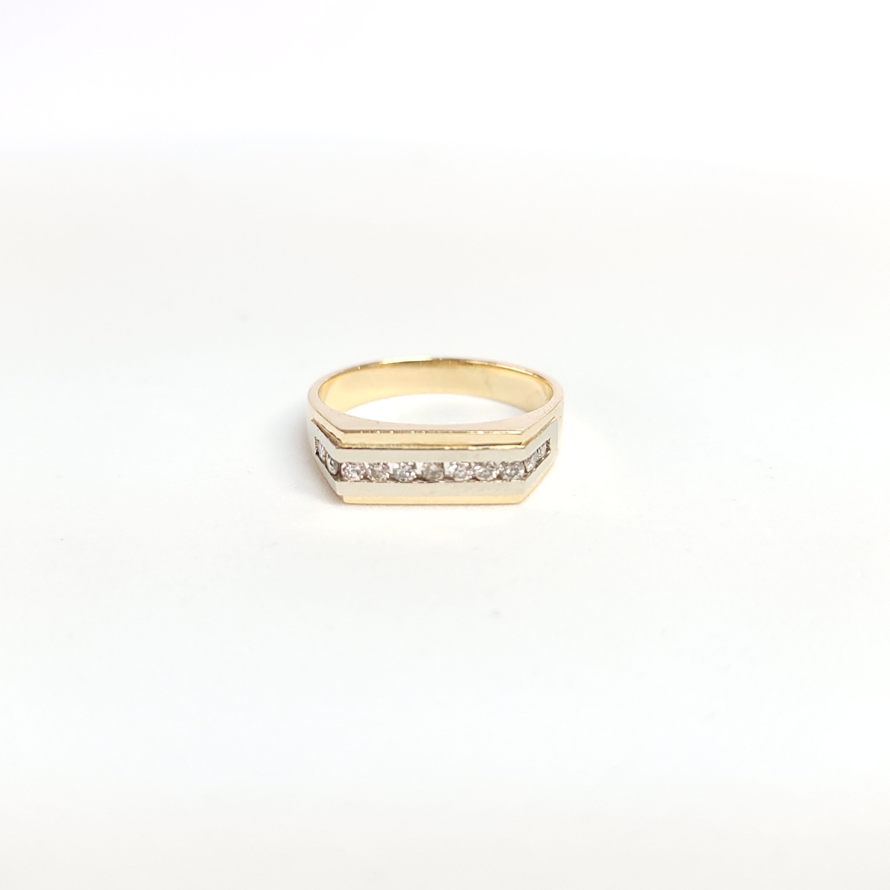 0.33cttw Diamond Channel Set Ring in 14k Two-Tone Gold - Elegant Wedding Band, Anniversary Gift & Everyday Jewelry for Women