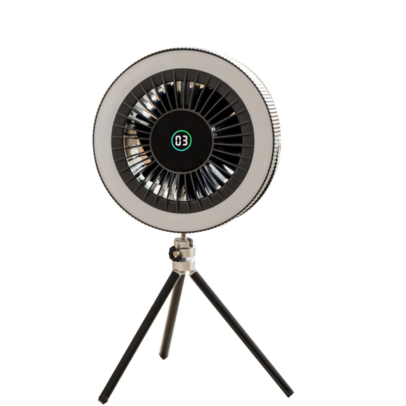 USB Desk Fan - Small Oscillating Table Fan with 3 Speed Settings, Adjustable Head & Quiet Operation | Portable Mini Personal Cooling Fan for Home Office, Travel, Camping & Outdoor Use | Perfect for Desks, Dorms, Workstations & Summer Activities