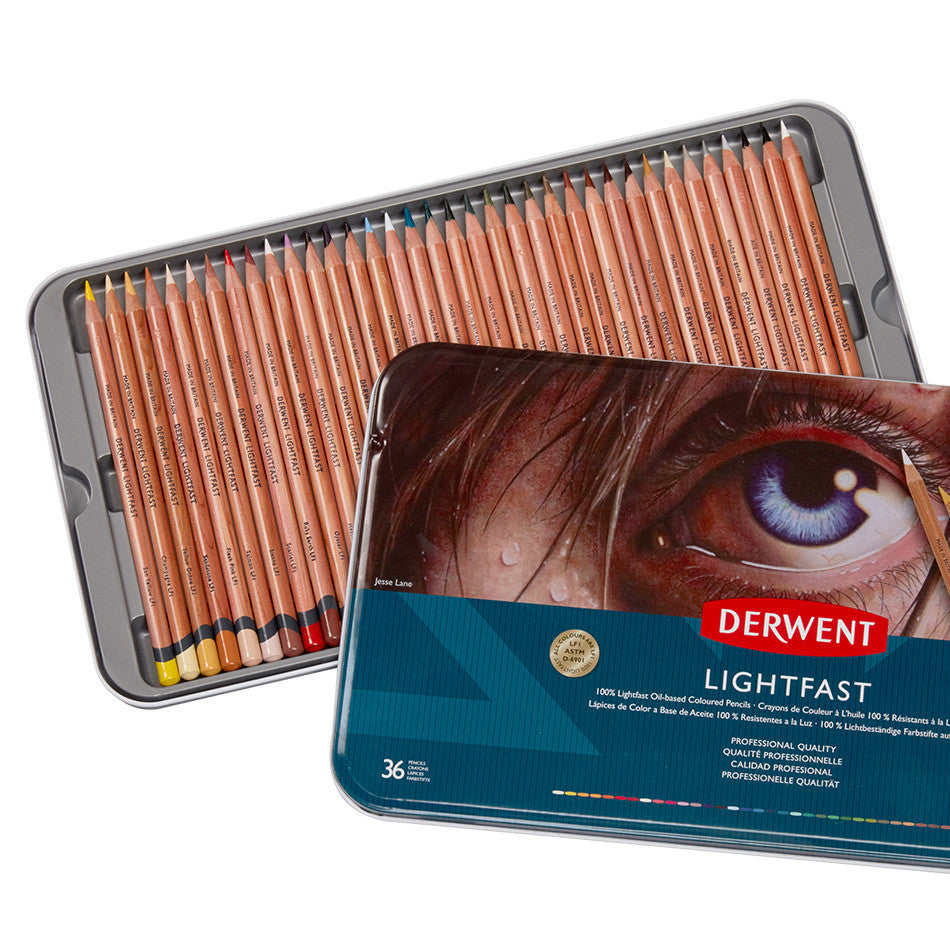 Derwent Lightfast Colored Pencils Set - 36 Premium Artist Pencils for Professional Drawing & Sketching - Perfect for Fine Art, Illustration & Adult Coloring Books