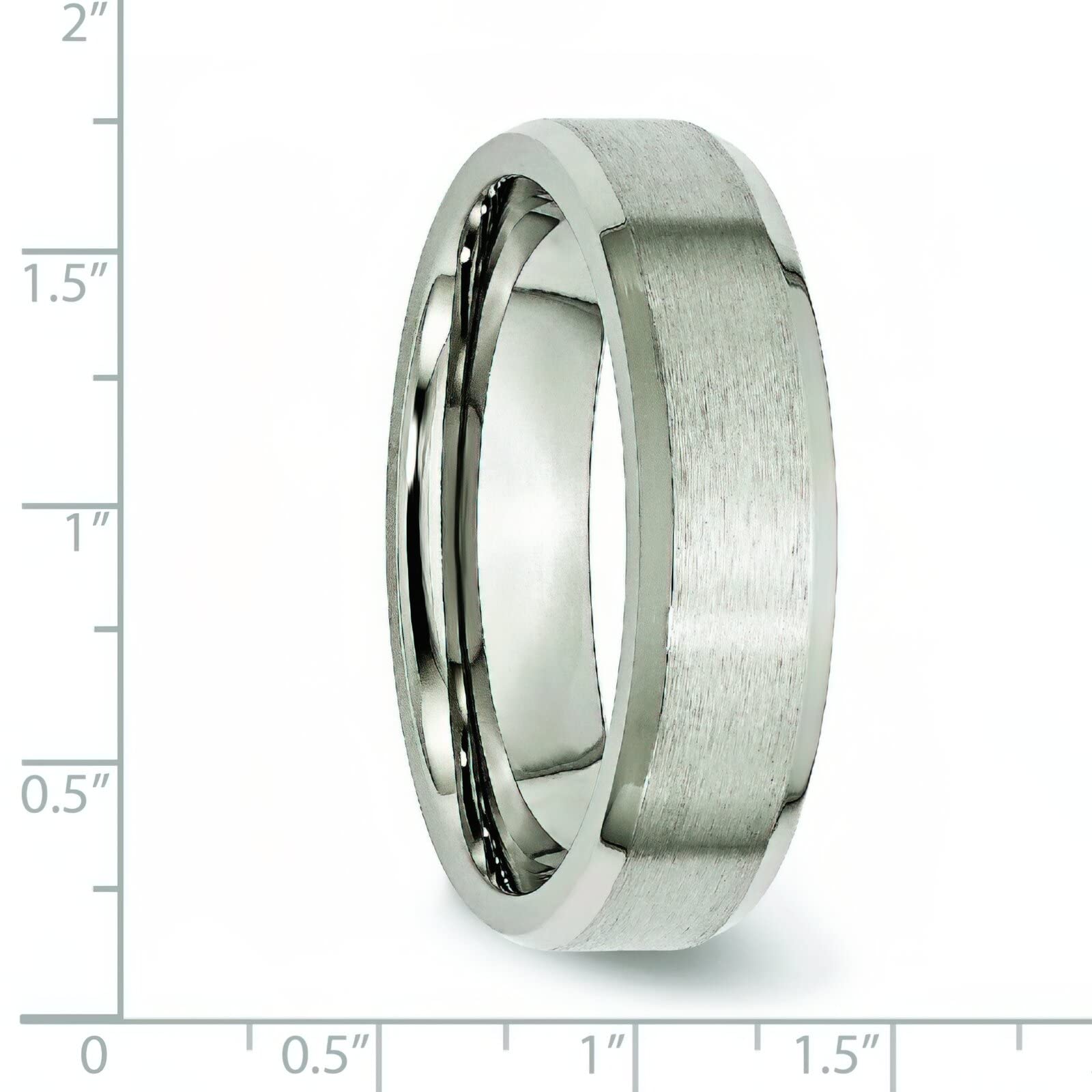 6mm Brushed Titanium Men's Wedding Ring Band - Size 13 - Durable & Comfortable for Everyday Wear, Anniversary Gift