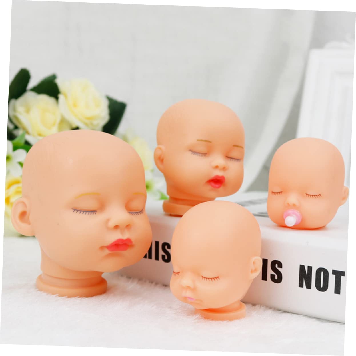 iBasenice 30PCS Mini Baby Doll Heads for DIY Crafts, Automotive Decor, Keychains & Artist Hand Dolls - Perfect for Car Accessories, Baby Shower Gifts & Creative Art Projects