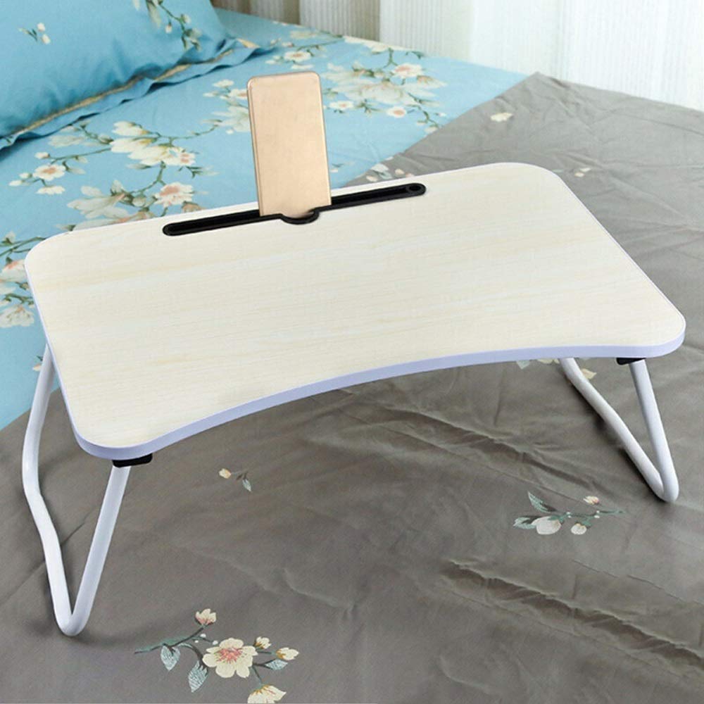 Adjustable Laptop Bed Table - Portable Standing Desk with Foldable Legs, Notebook Stand for Couch, Floor & Sofa - Breakfast Tray, Computer Riser & Camping Table for Home, Office & Outdoor Use