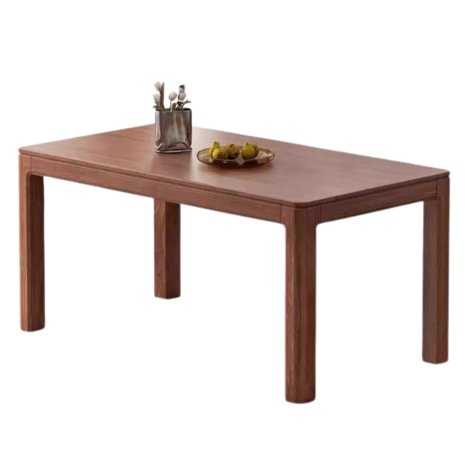 70.9x33.5x29.9 inch / 180x85x76 сm / Rich Dark Walnut color / Black walnut Dining table