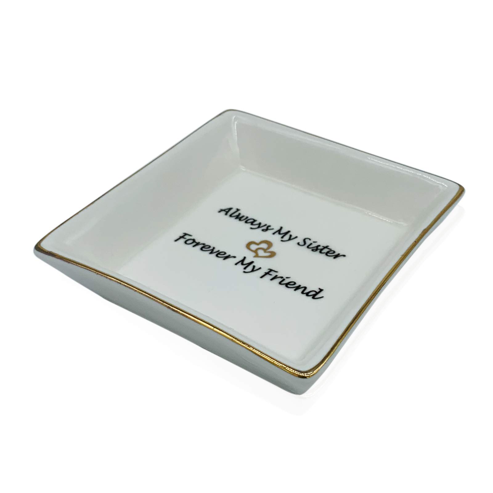 Lependor Ceramic Ring Dish - Elegant Jewelry Tray & Decorative Trinket Plate | Perfect Gift for Sisters, Best Friends & Women | Birthday, Wedding, Anniversary Present | Ideal for Vanity, Dresser & Bathroom Organization