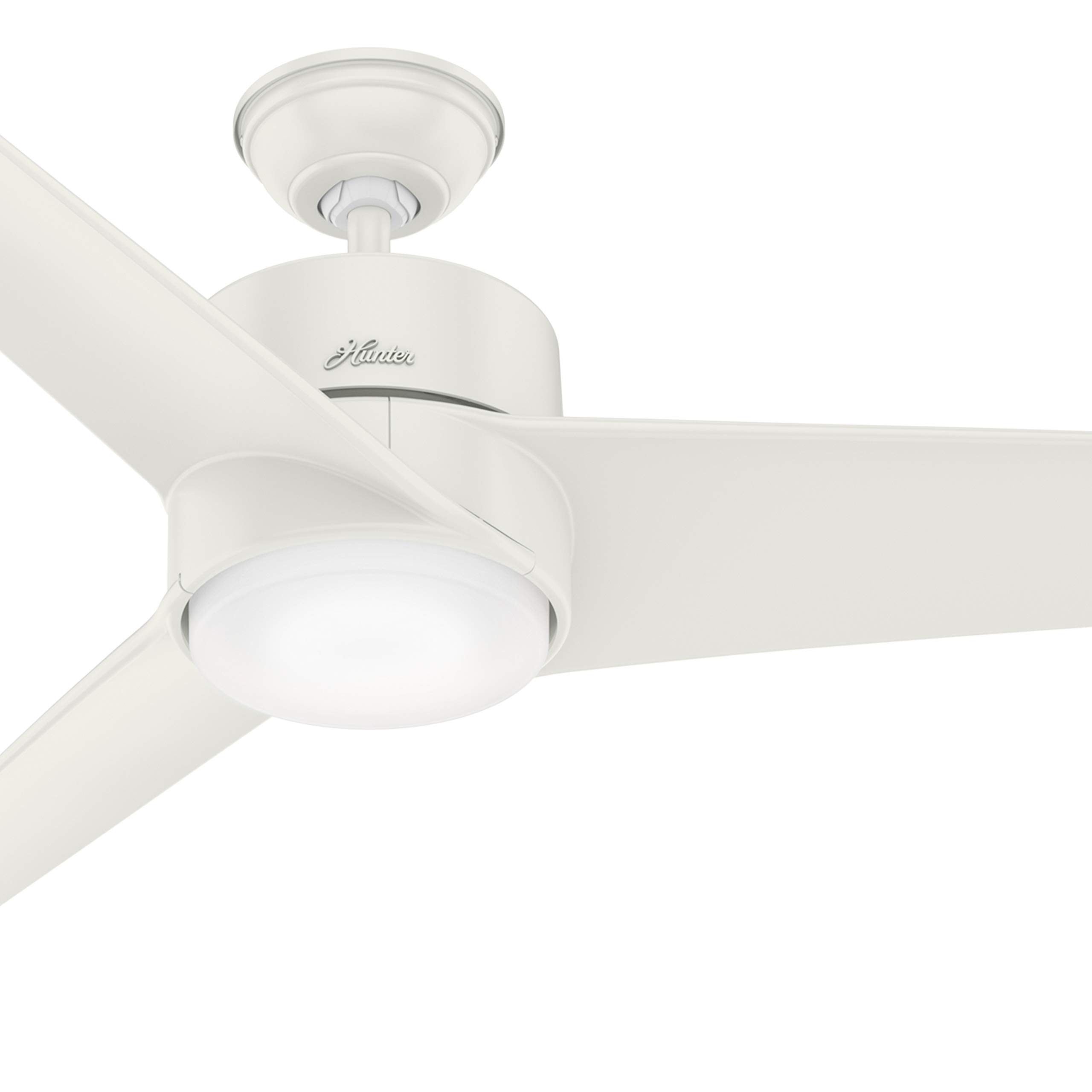 Hunter Fan 54 Inch Fresh White Outdoor Ceiling Fan with LED Light Kit - Energy Efficient, Weather Resistant - Perfect for Patio, Deck, and Covered Porch (Renewed)