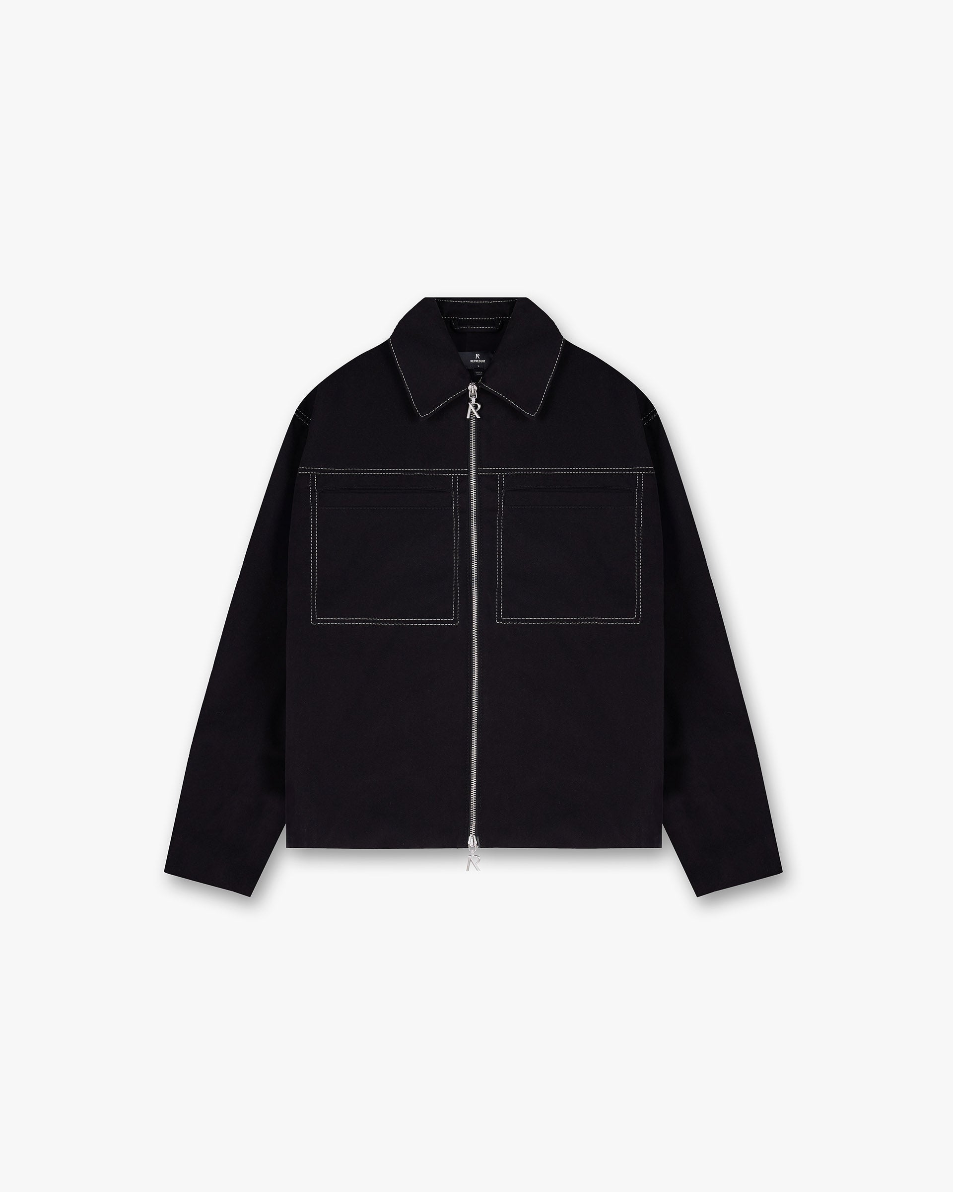 Contrast Stitch Smart Jacket for Men & Women | Slim Fit Lightweight Waterproof Windbreaker | Perfect for Outdoor Activities, Travel & Work Commute | Jet Black
