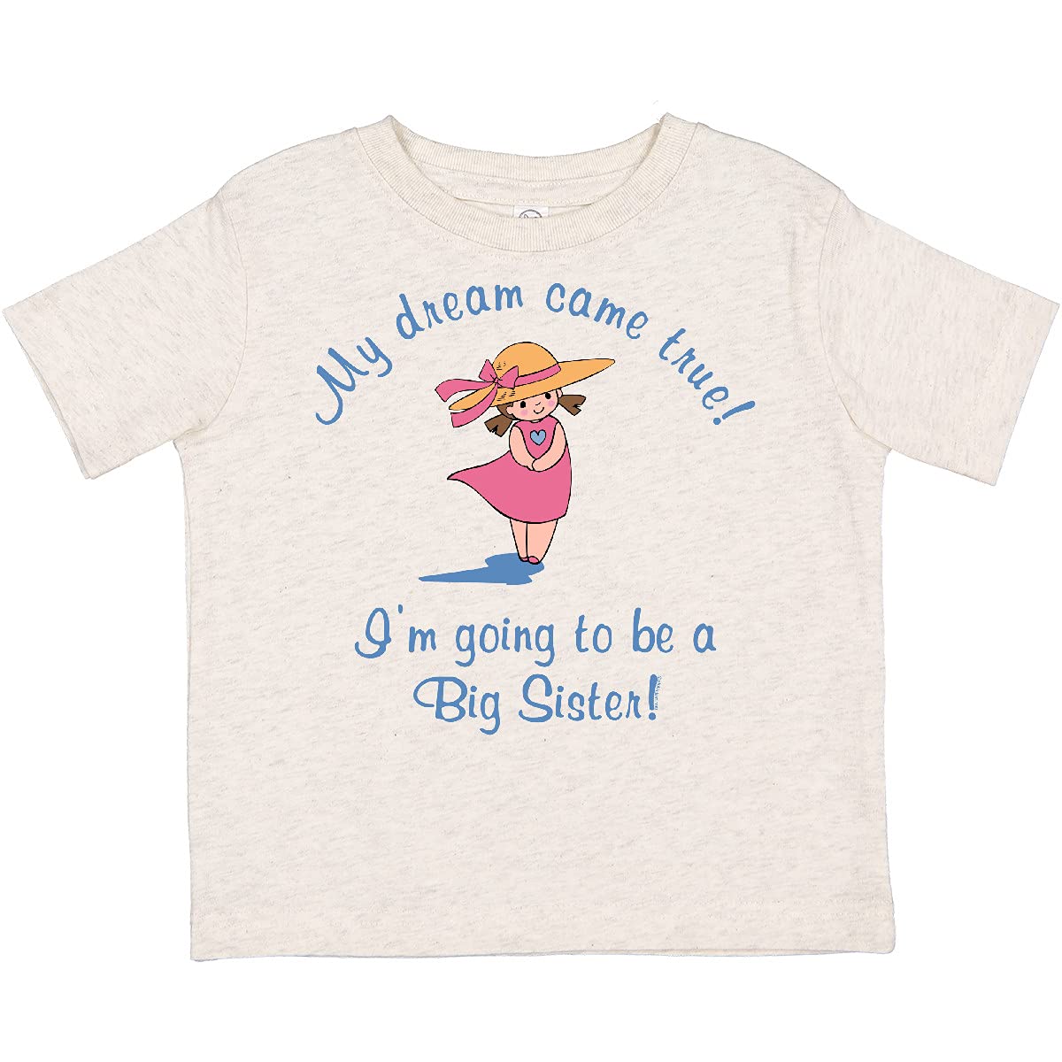 Inktastic Dream Future Big Sister Toddler T-Shirt - Cute Sibling Matching Outfit for Toddler Girls - Perfect for Family Photos, Sibling Bonding & Special Occasions