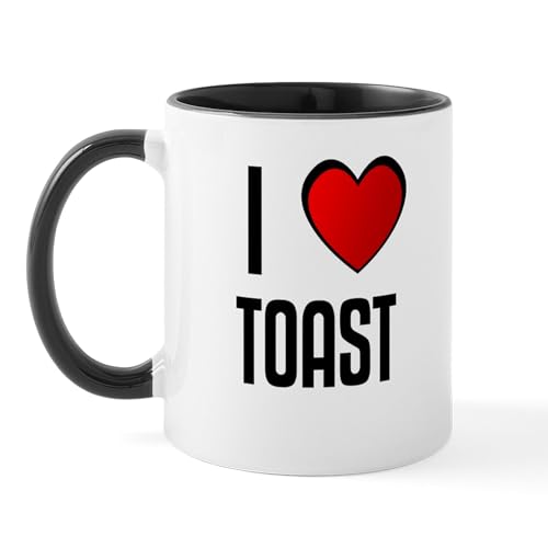 White/Black Inside - I LOVE TOAST Mug