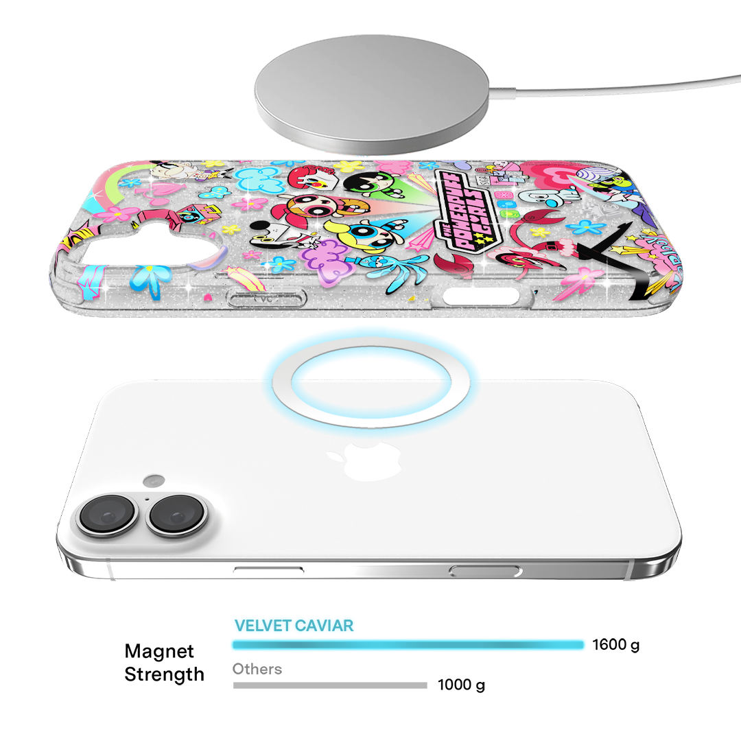 The Powerpuff Girls Girl Power iPhone Case - Cute Cartoon Character Phone Cover for iPhone 13/12/11/X/8/7 - Perfect for Fans, Kids, and Gift Giving - Durable Protection for School, Work, and Everyday Use