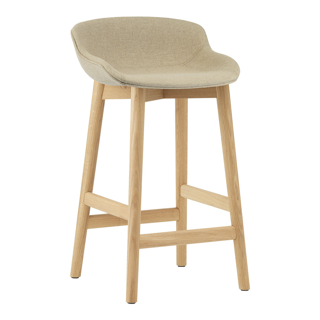 Premium Hyg Counter Stool with Full Upholstered Seat & Sturdy Wood Base - Perfect for Kitchen Islands, Breakfast Bars & Home Decor