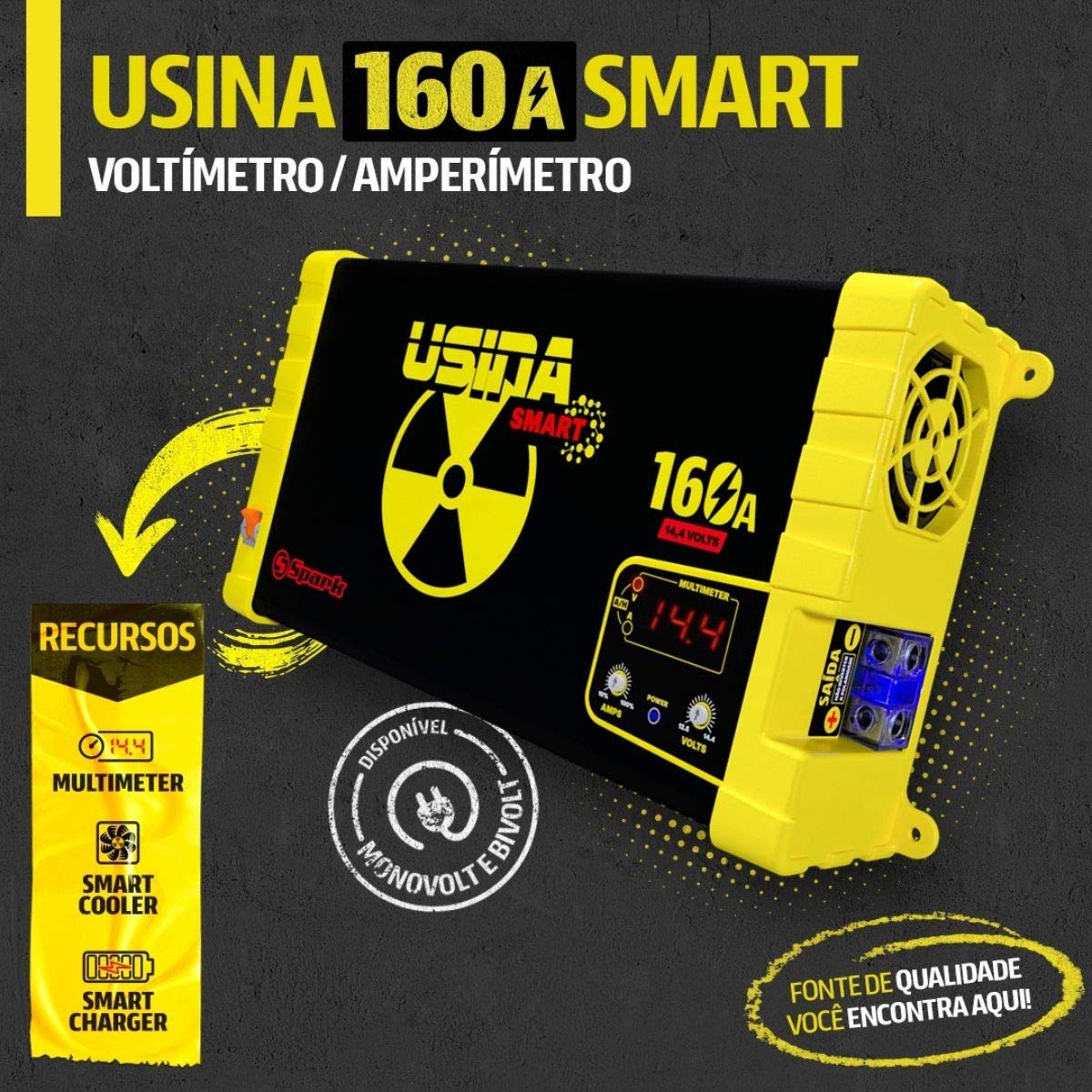 160A Digital Smart Bivolt Voltmeter Ammeter for Automotive & Marine - Monitor Battery Voltage in Cars, Boats, RVs & Solar Systems
