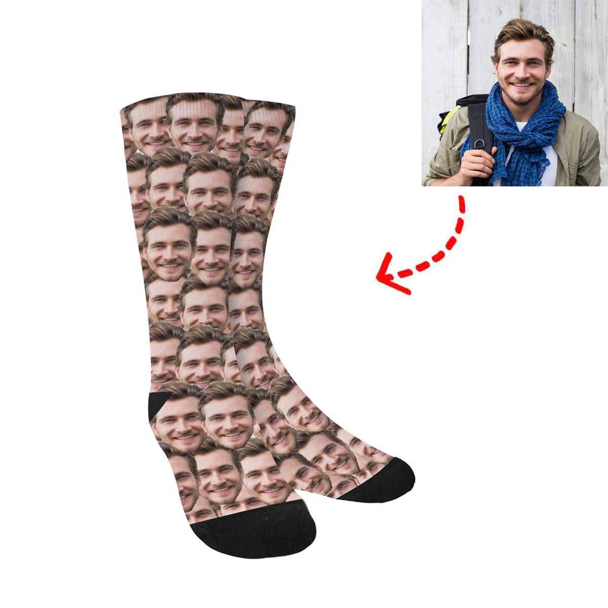 Custom Photo Socks - Personalized Face Socks for Women & Men | Soft Printed Socks with Your Picture | Perfect Gift for Birthdays, Anniversaries & Holidays