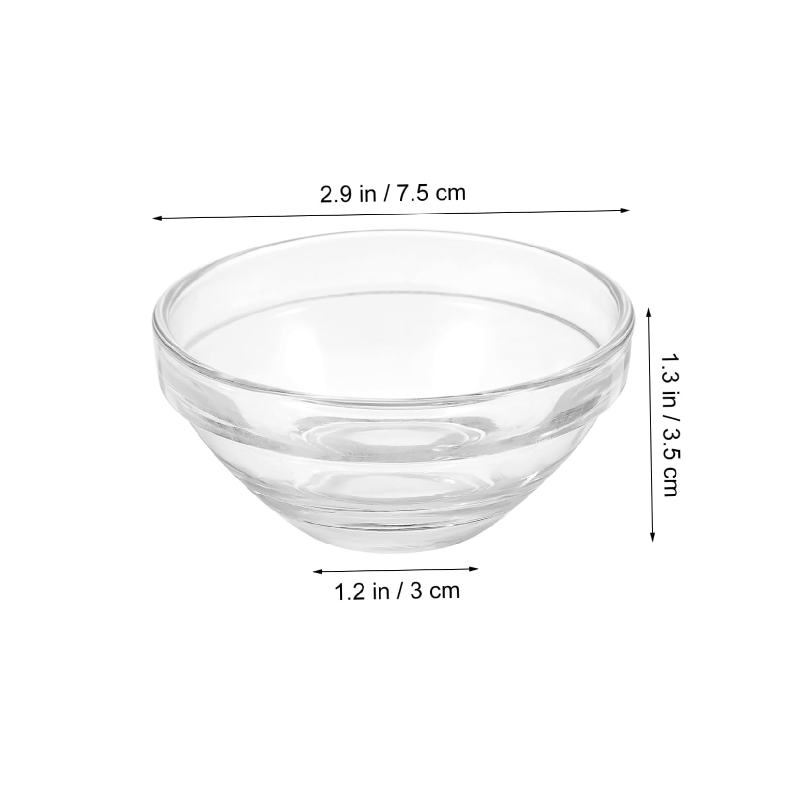 10-Piece Transparent Glass Mask Mixing Bowls - Small Facial Dishes for Black Tea Masks, Moisturizers, Fruit & Sauce - Kitchen Storage & Beauty Organizer (Perfect for DIY Skincare, Food Prep & Serving)