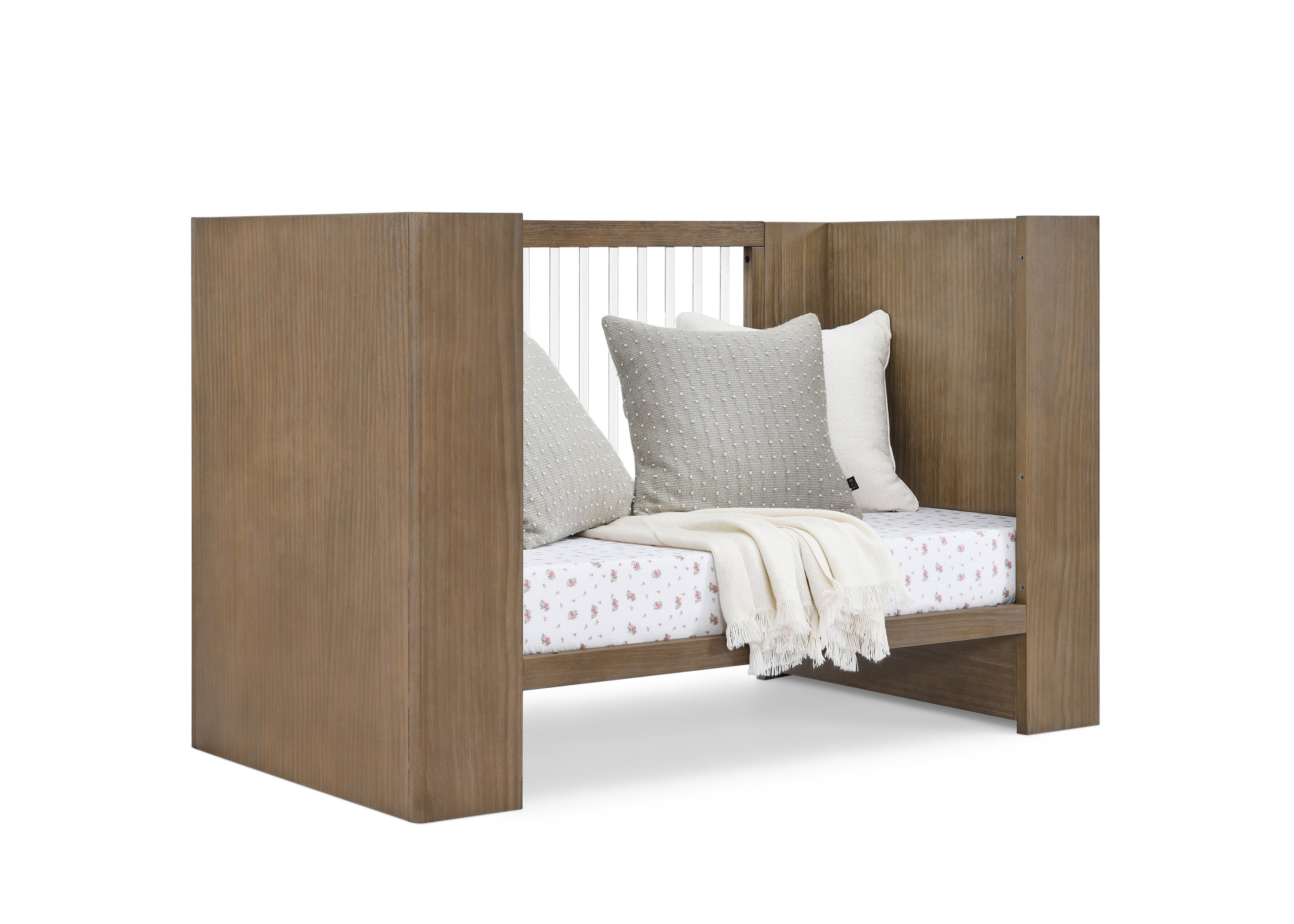 Aerin 4-in-1 Convertible Baby Crib - Toddler Bed, Daybed & Full-Size Bed | Safe & Stylish Nursery Furniture for Newborns to Teens | Perfect for Baby Rooms, Daycare Centers & Guest Bedrooms