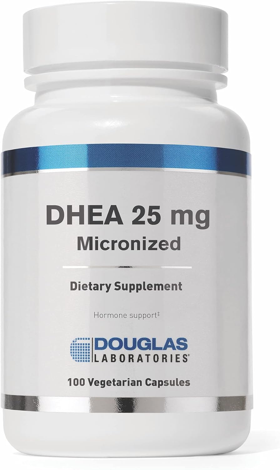 Douglas Labs DHEA 25mg Micronized Supplement - Supports Hormone Balance, Energy & Vitality - Ideal for Men & Women Over 40, Fitness Enthusiasts & Anti-Aging Routines