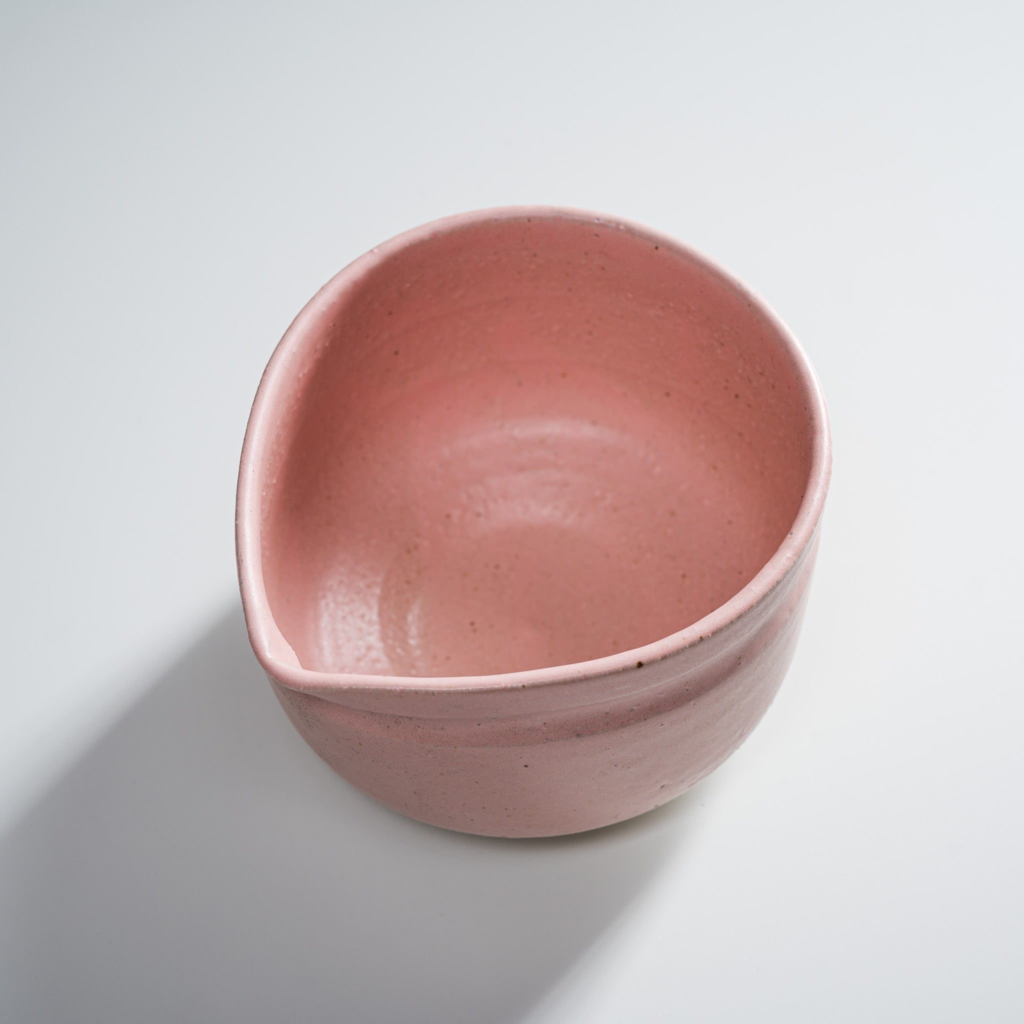 Premium Matcha Bowl with Spout - Matte Pink Ceramic Tea Cup for Japanese Tea Ceremony | Traditional Chawan for Whisking Matcha Powder | Perfect for Home, Cafe & Zen Meditation