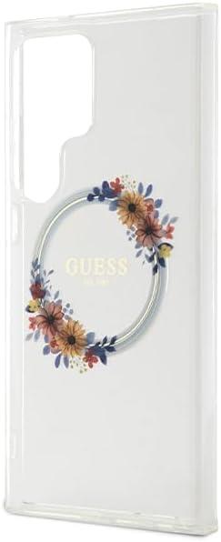 Guess IML Flowers Wreath Hard Case with MagSafe for Samsung Galaxy S24 Ultra 6.8
