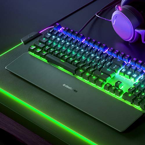 SteelSeries Apex 7 Mechanical Gaming Keyboard with OLED Smart Display - Brown Switch - English (QWERTY) Layout - Perfect for PC Gaming, Streaming & Esports