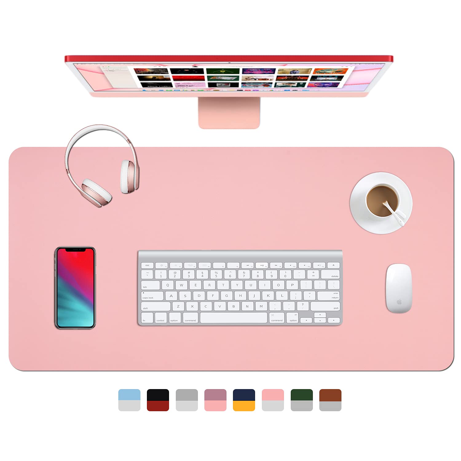 Premium Dual-Sided PU Leather Desk Pad (23.6