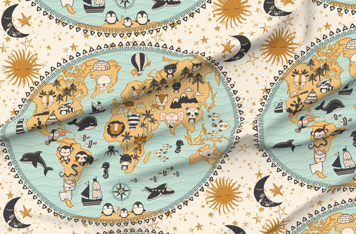 Premium Spoonflower Fabric - Soft Minky Playmats for Baby Blankets & Quilt Backing | Fat Quarter Printed Play Fabric for Sewing Projects | Perfect for Nursery Decor, DIY Crafts & Soft Toys