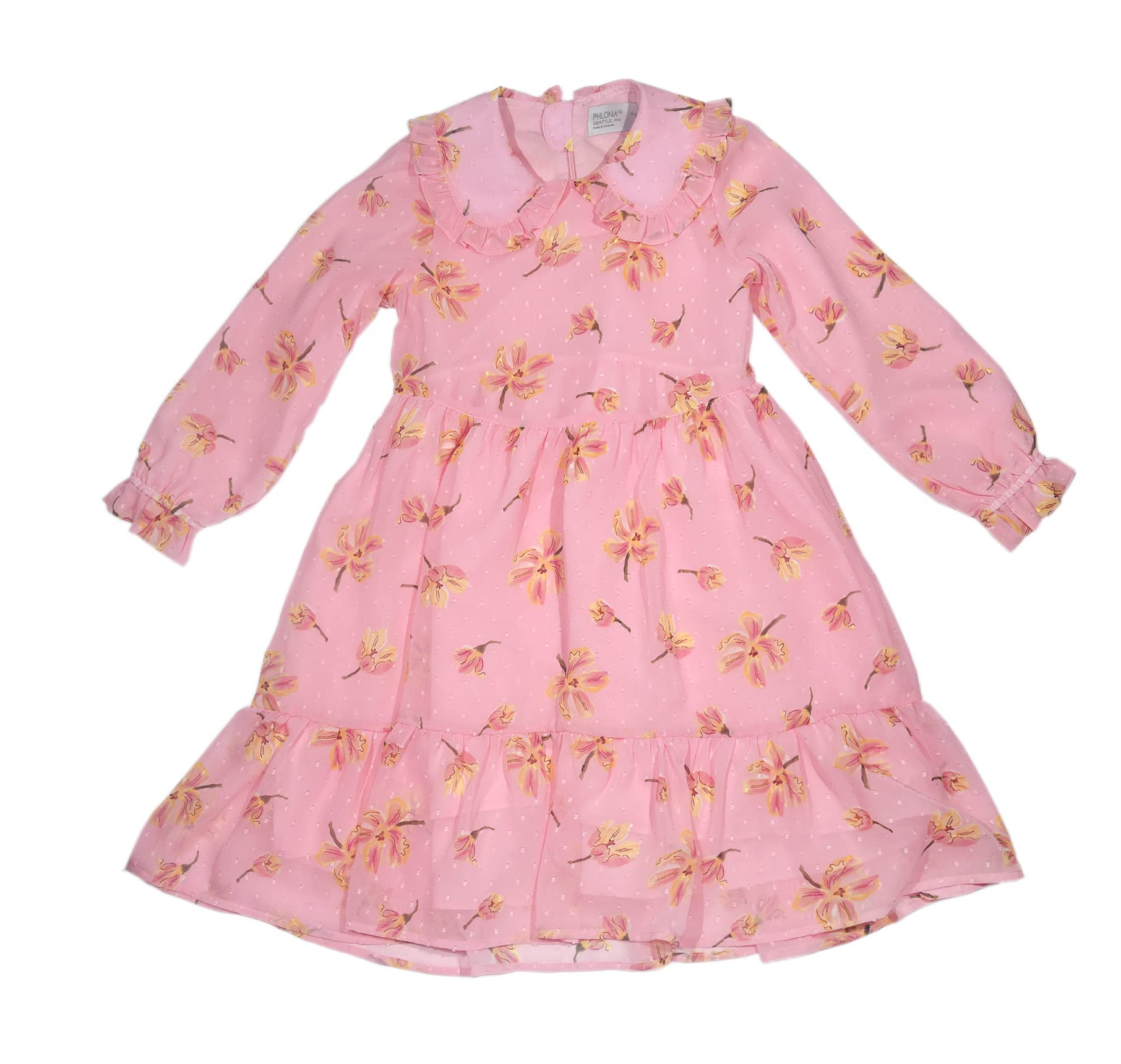 **Toddler Girls' Cotton Lace Flower Dress - Casual Skater Party Outfit for Birthday, Photo Shoot & Special Occasions**