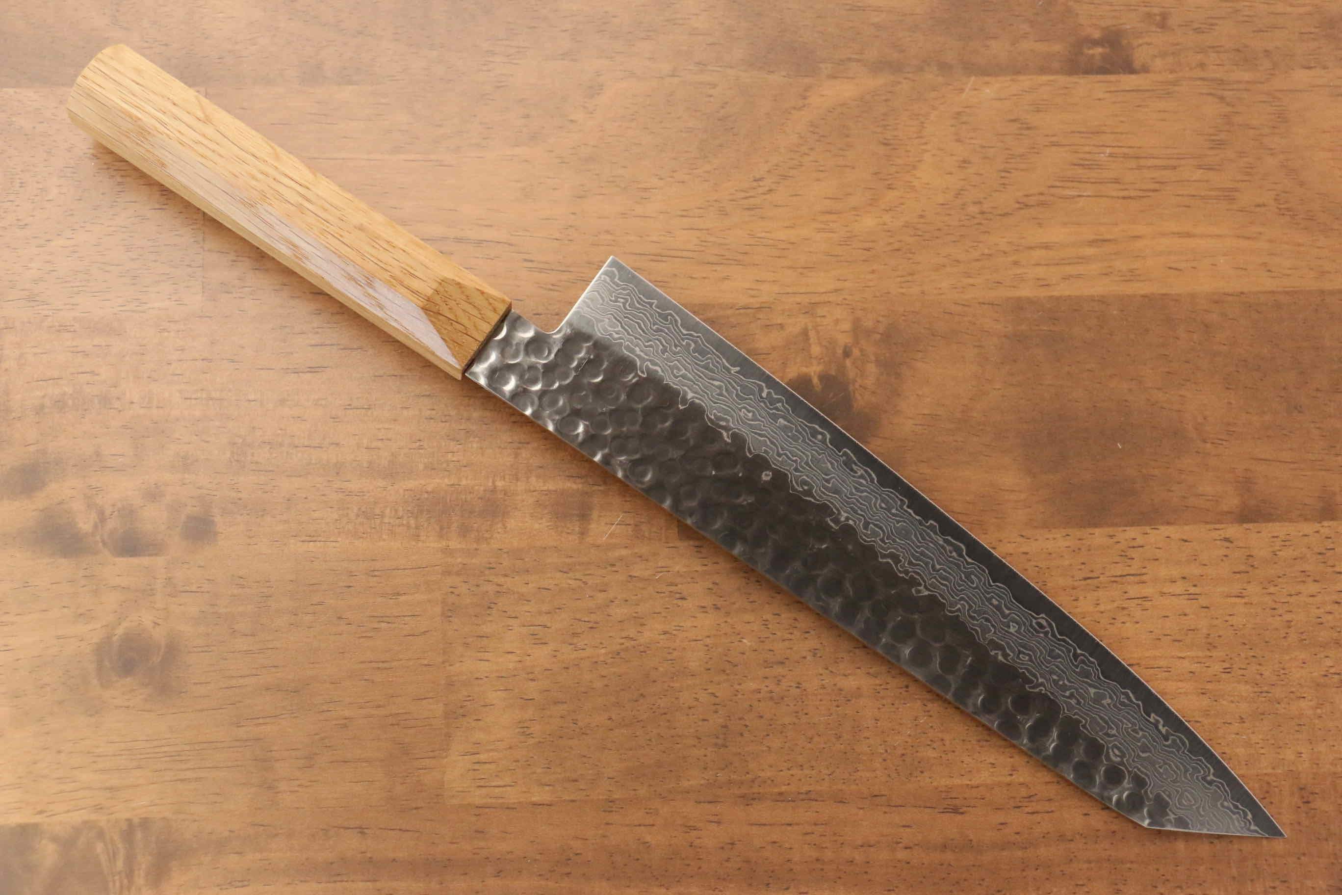 Premium Jikko VG10 17-Layer Damascus Gyuto Chef Knife 230mm (9 Inch) with Oak Handle - Professional Japanese Kitchen Knife for Slicing, Dicing & Meat Cutting