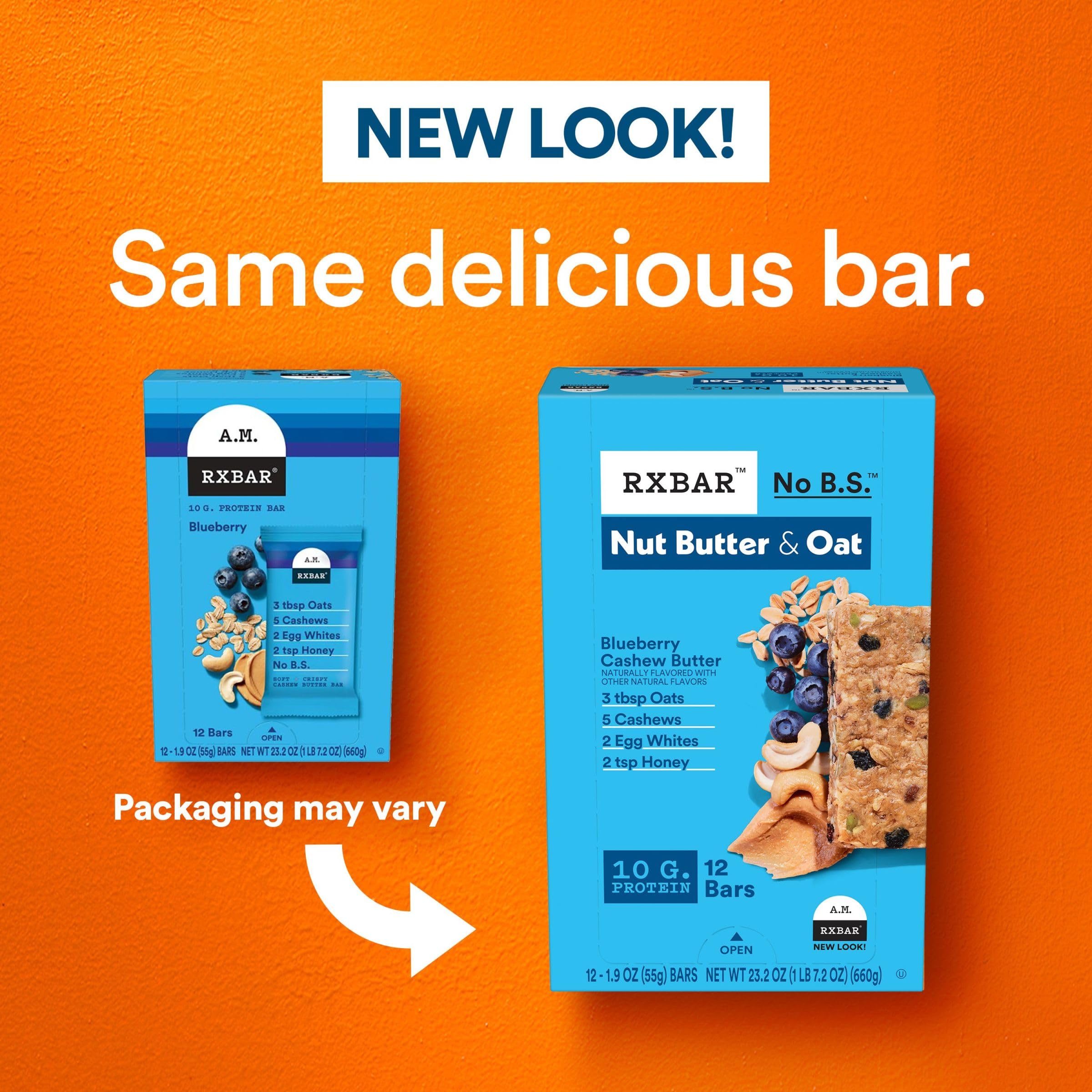 RXBAR Protein Bars - Blueberry Cashew Butter, 12 Pack for Workout & Snacking